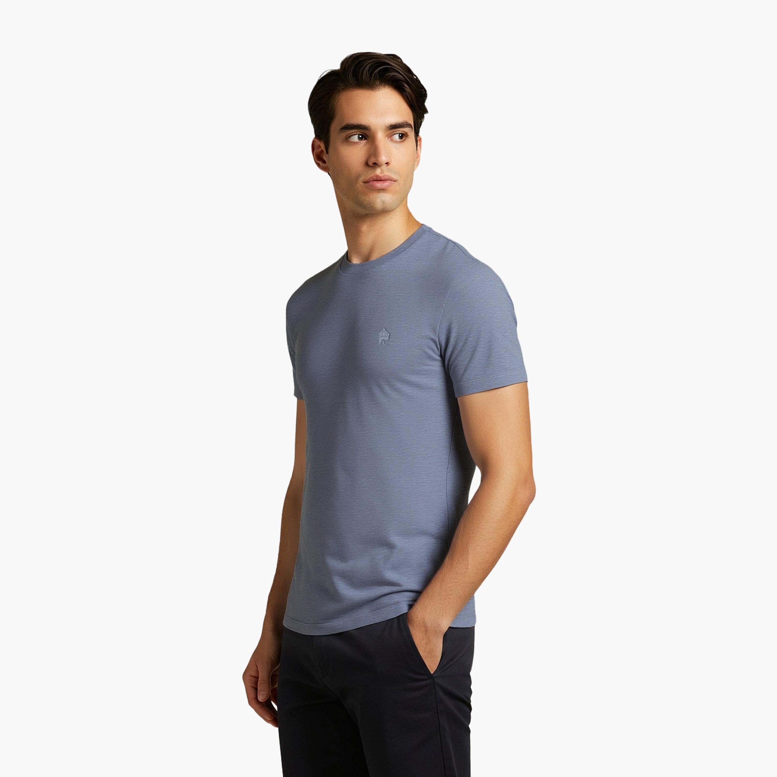 French Connection Heather Crew Neck Short Sleeves Men's T-Shirt-men-clothing-tshirtsandpolos-tshirts-image-3
