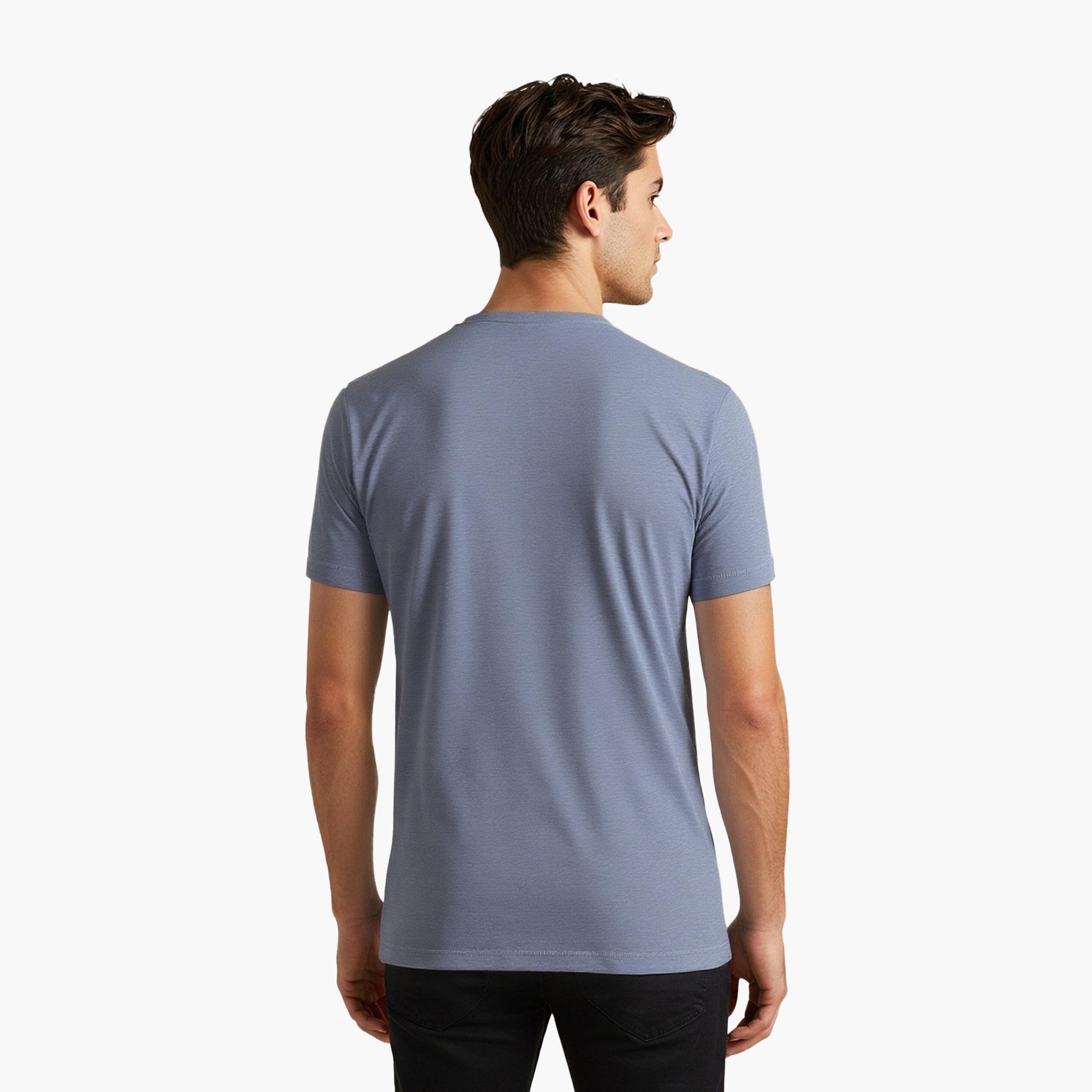 French Connection Heather Crew Neck Short Sleeves Men's T-Shirt-men-clothing-tshirtsandpolos-tshirts-image-4