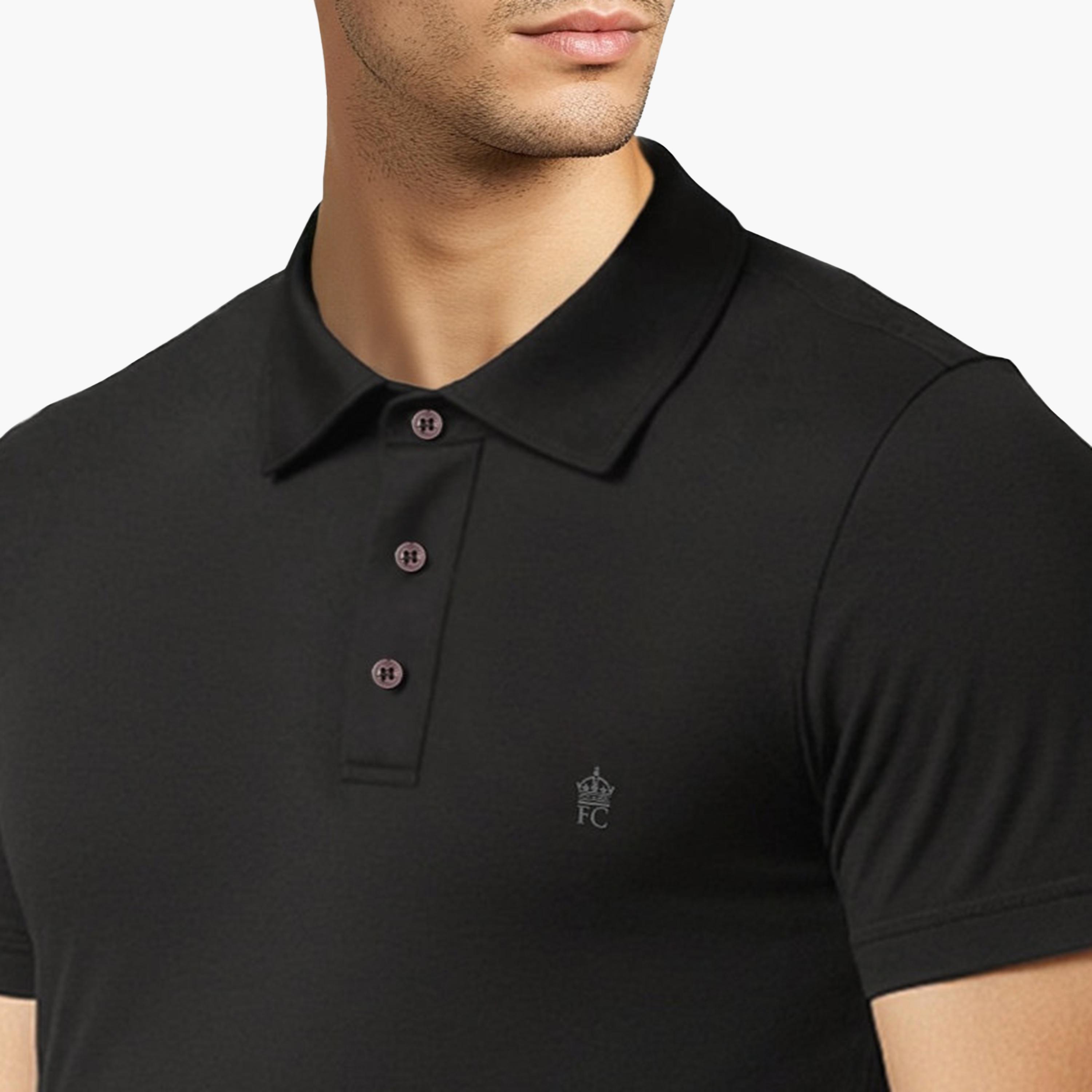 French Connection Plain Collared Short Sleeves Men's T-Shirt-men-clothing-tshirtsandpolos-tshirts-image-4