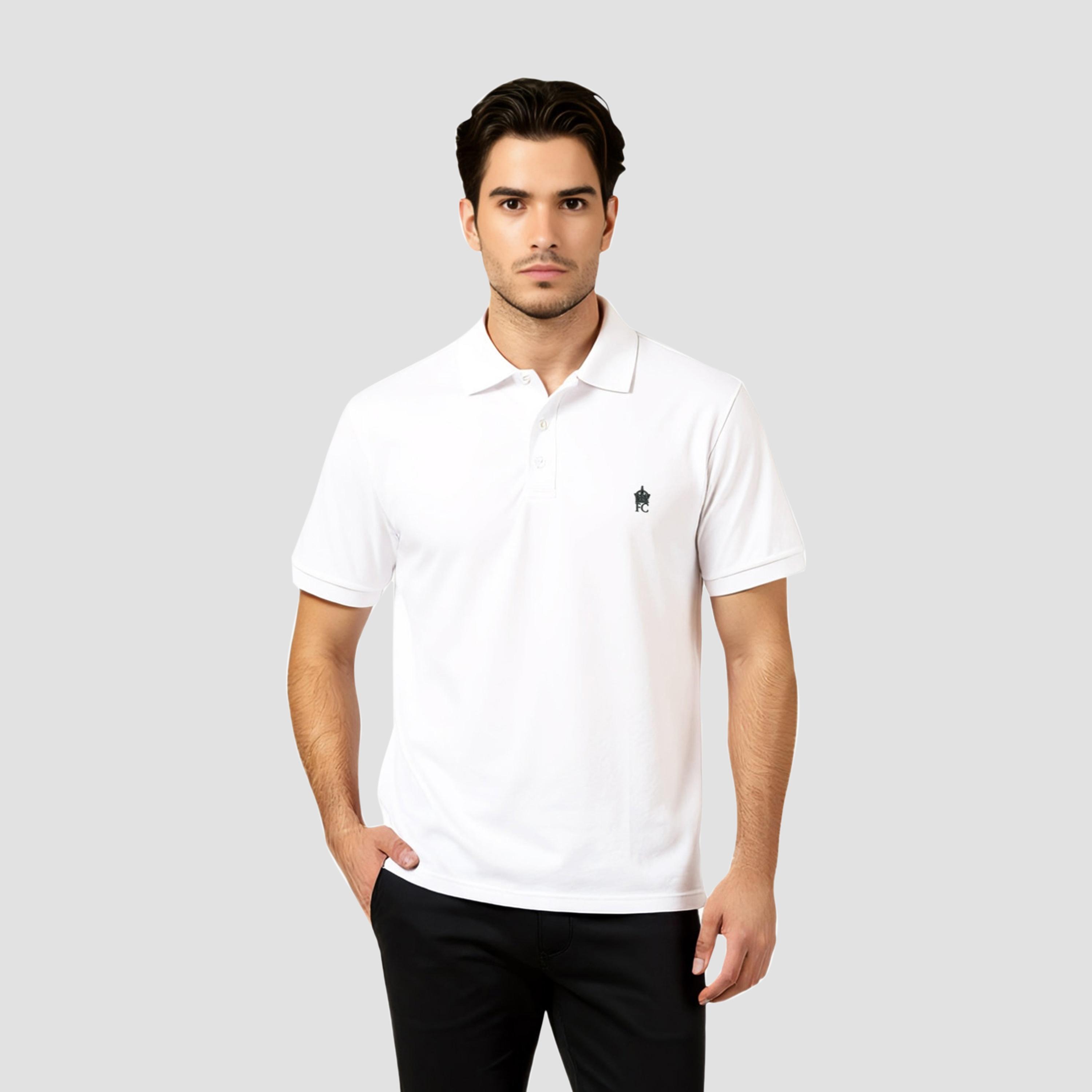 تيشيرت رجالي بأكمام قصيرة وياقة سادة من فرينش كونيكشن-men-clothing-tshirtsandpolos-tshirts-image-1