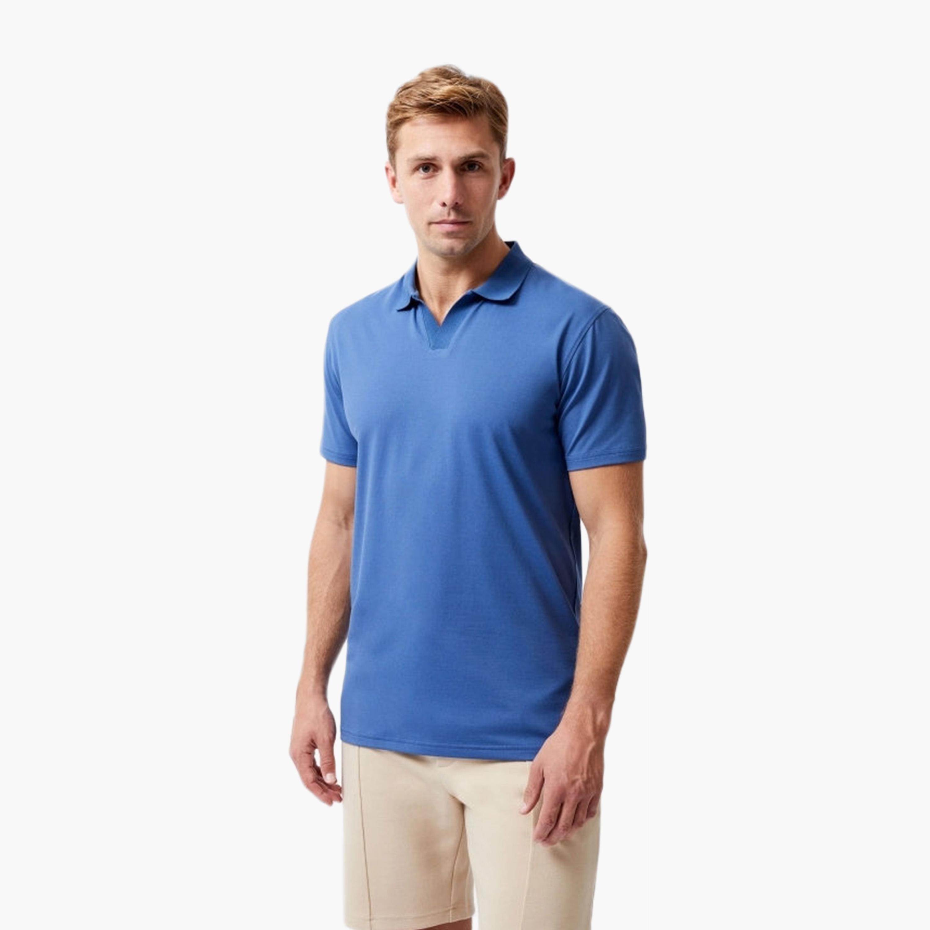 French Connection Plain Collared Short Sleeves Men's T-Shirt-men-clothing-tshirtsandpolos-tshirts-image-1