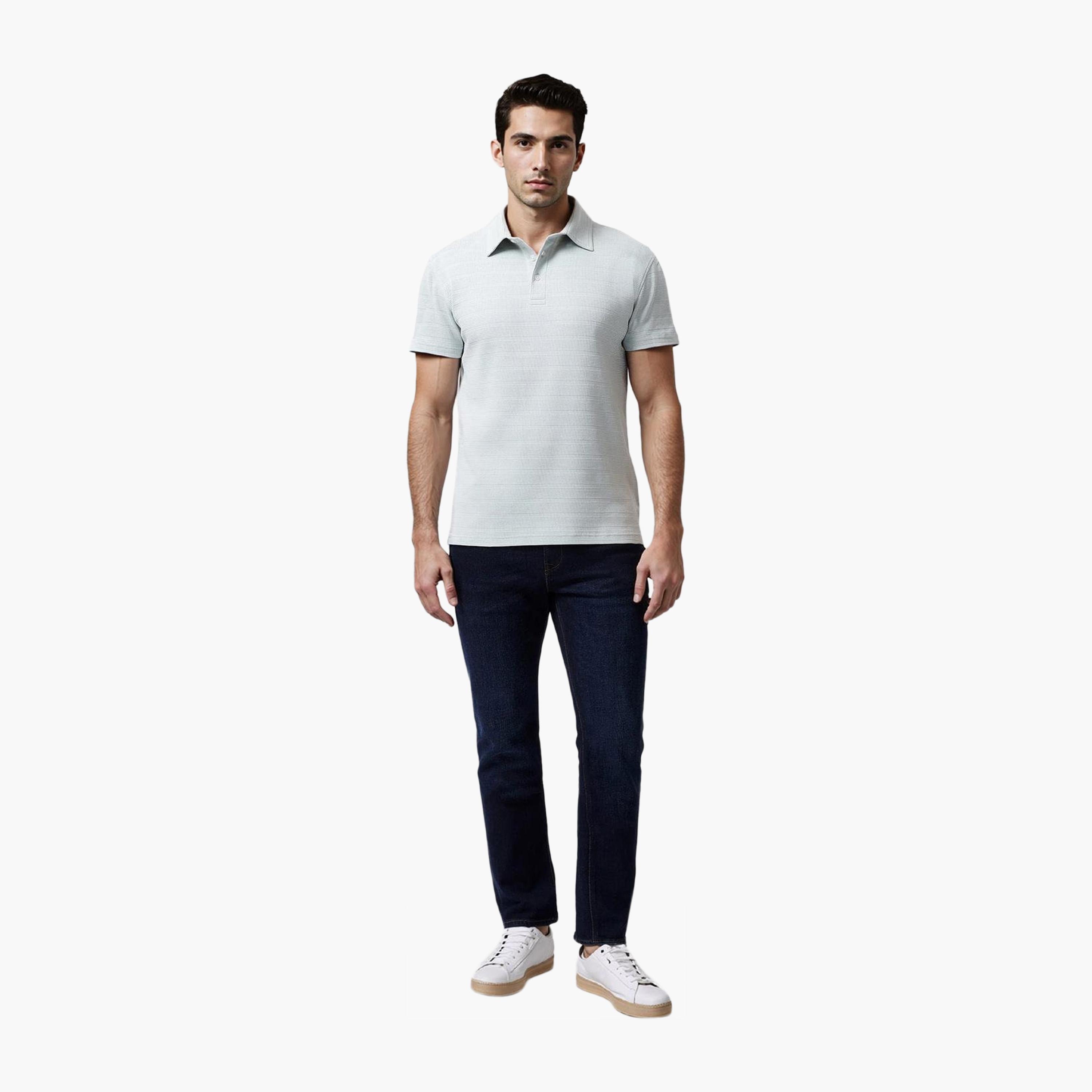 French Connection Textured Collared Short Sleeves Men's T-Shirt-men-clothing-tshirtsandpolos-tshirts-image-2