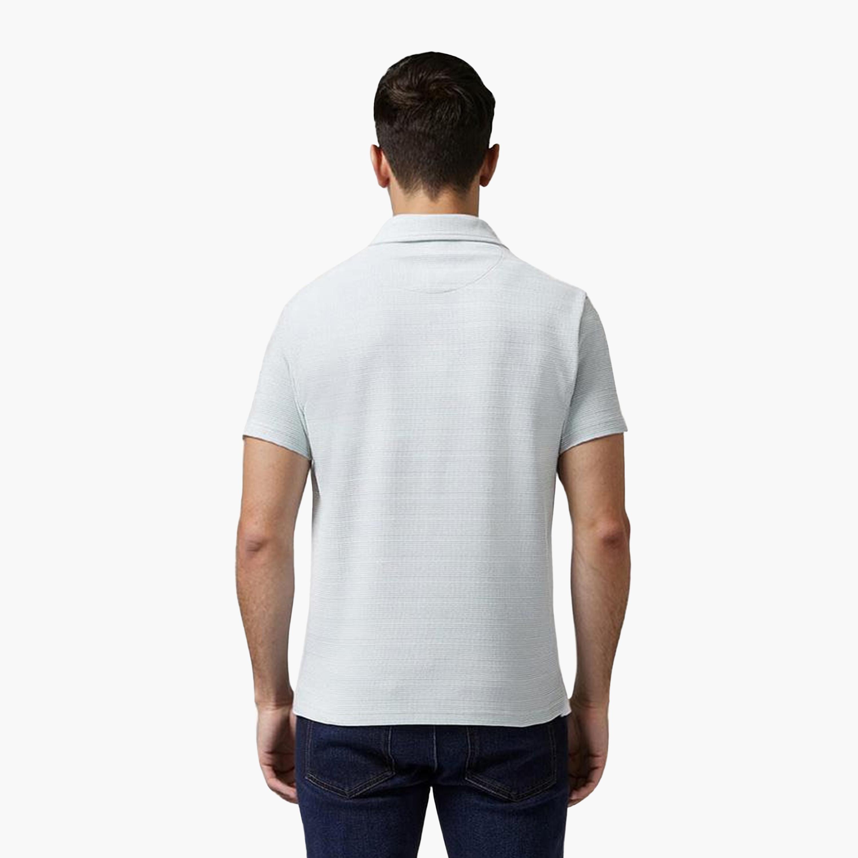 French Connection Textured Collared Short Sleeves Men's T-Shirt-men-clothing-tshirtsandpolos-tshirts-image-4