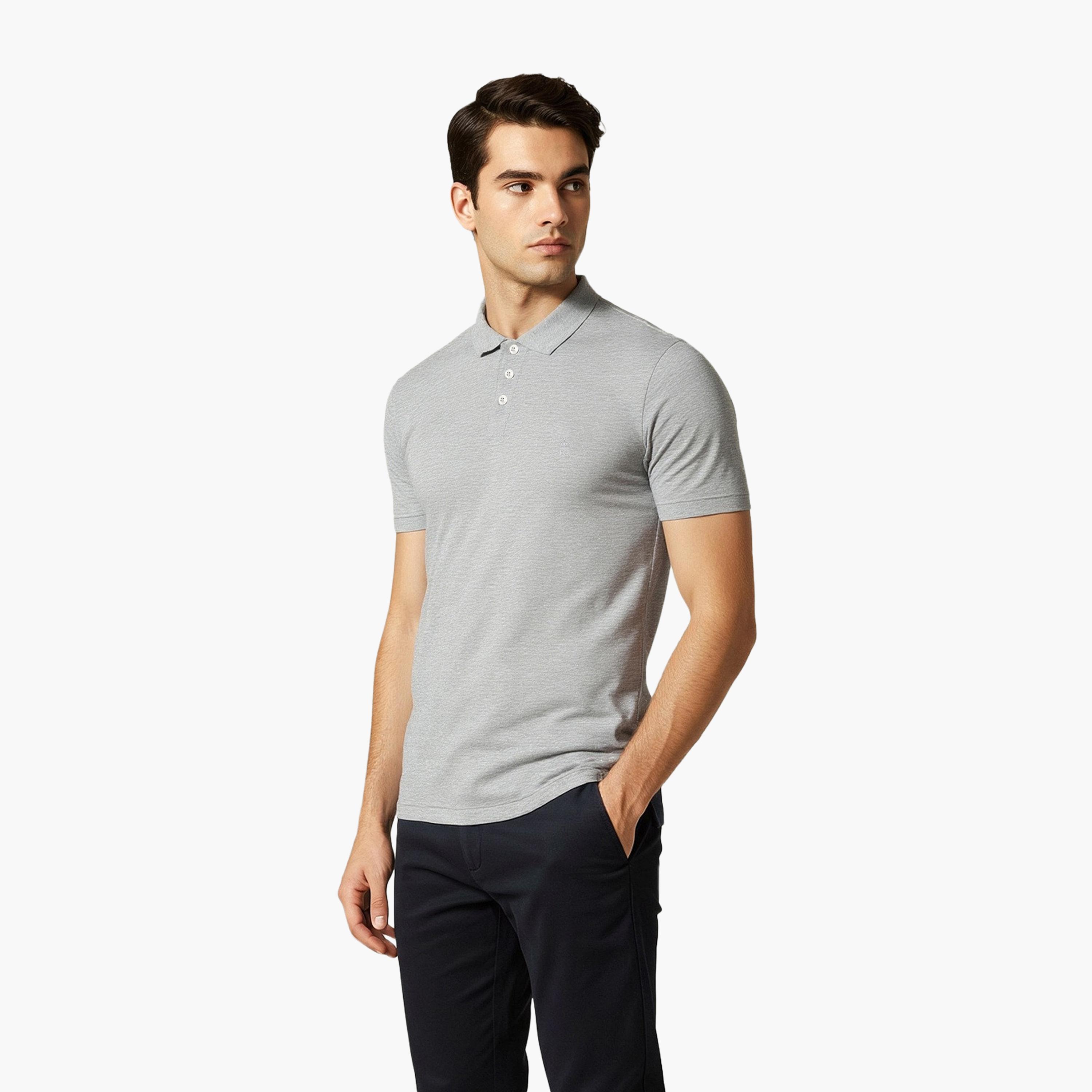 French Connection Plain Collared Short Sleeves Men's T-Shirt-men-clothing-tshirtsandpolos-tshirts-image-3