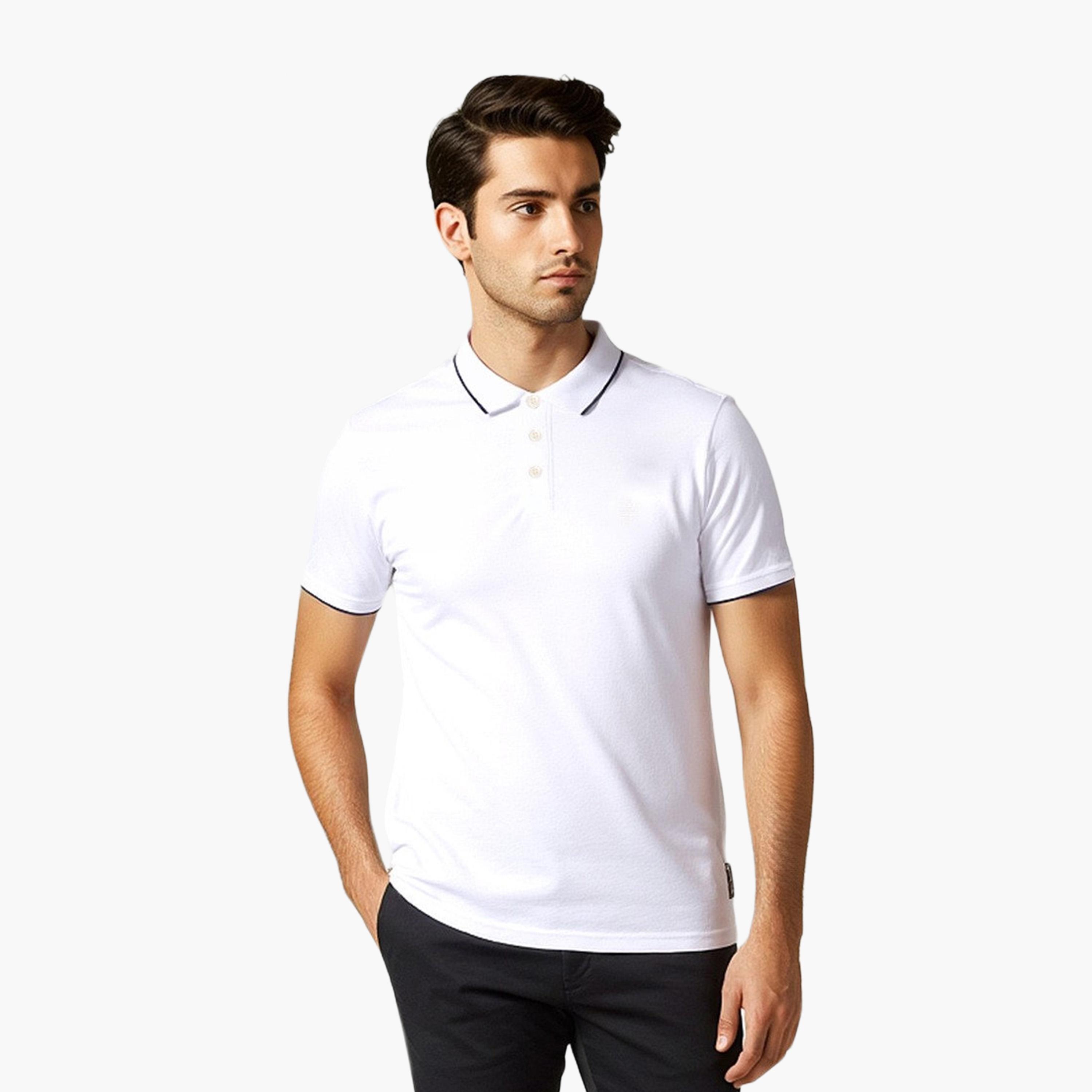 French Connection Plain Collared Short Sleeves Men's T-Shirt-men-clothing-tshirtsandpolos-tshirts-image-1