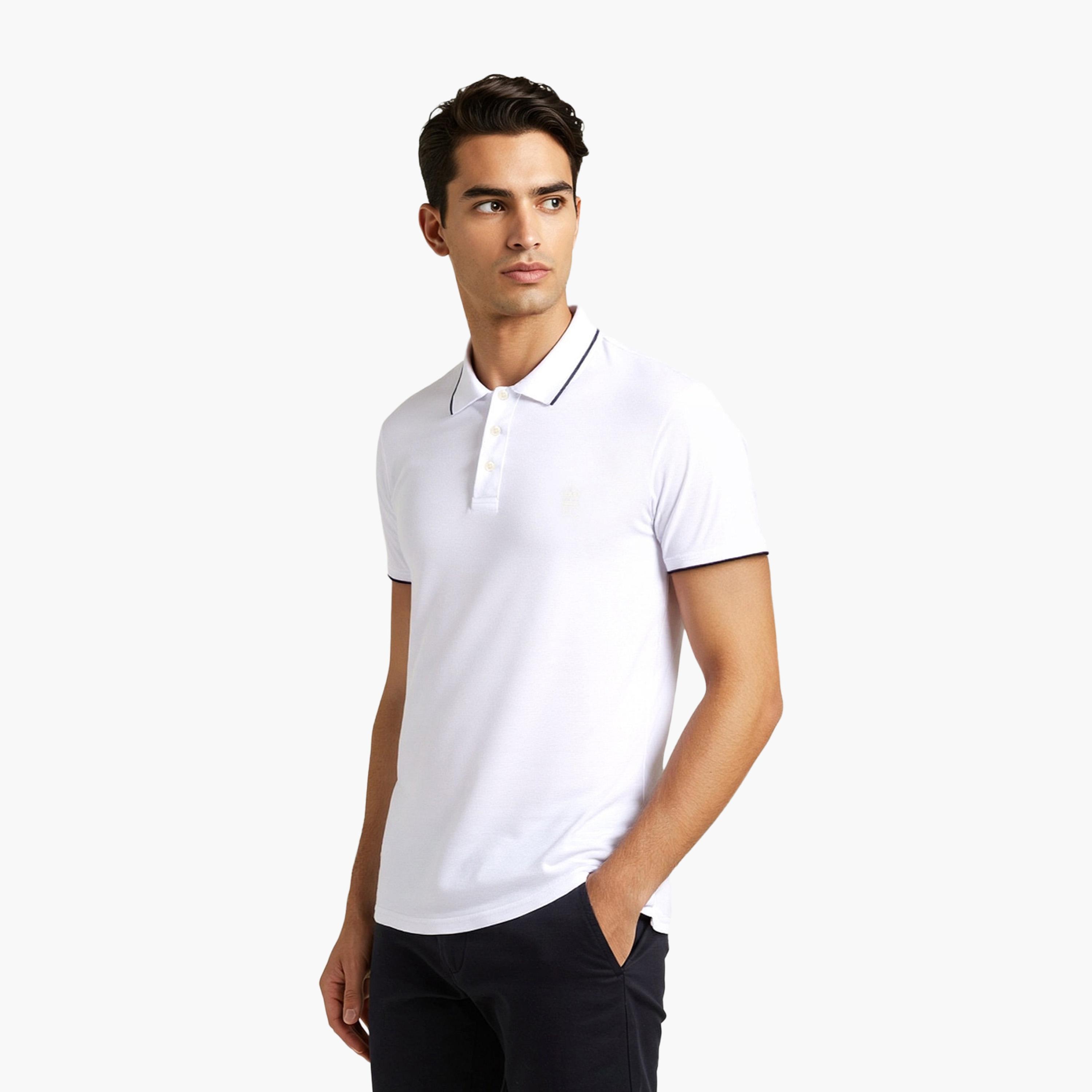 French Connection Plain Collared Short Sleeves Men's T-Shirt-men-clothing-tshirtsandpolos-tshirts-image-3