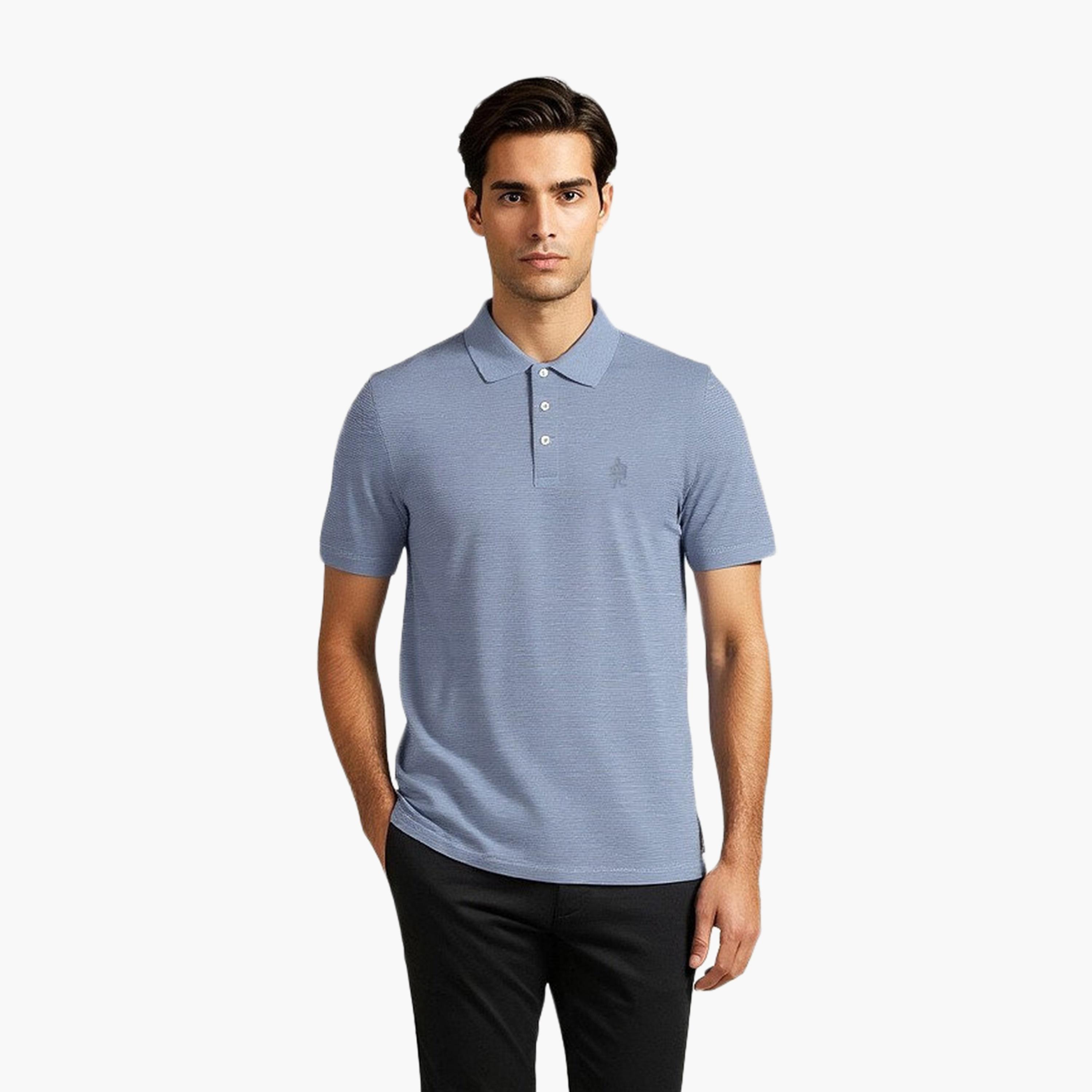 French Connection Plain Collared Short Sleeves Men's T-Shirt-men-clothing-tshirtsandpolos-tshirts-image-1