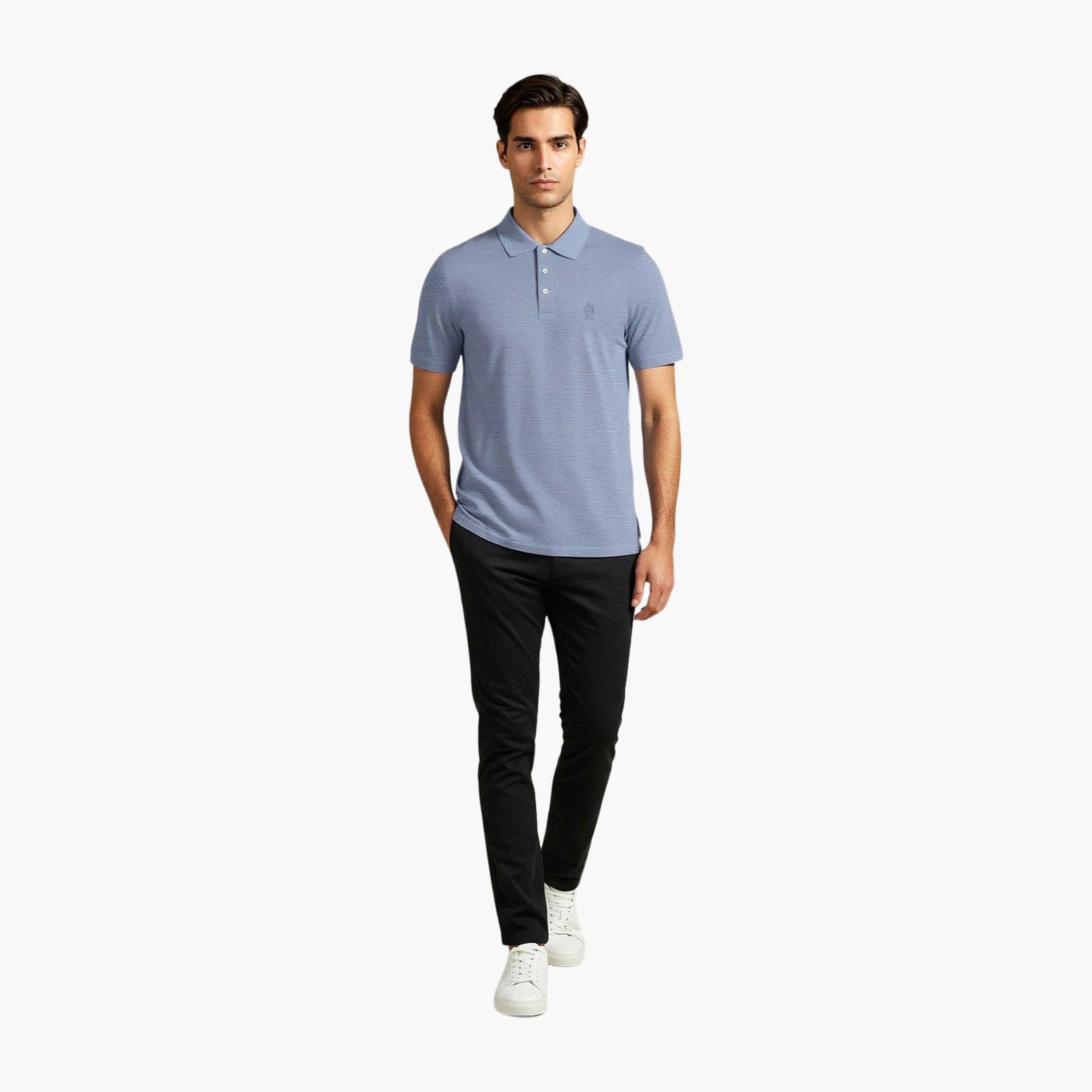 French Connection Plain Collared Short Sleeves Men's T-Shirt-men-clothing-tshirtsandpolos-tshirts-image-2