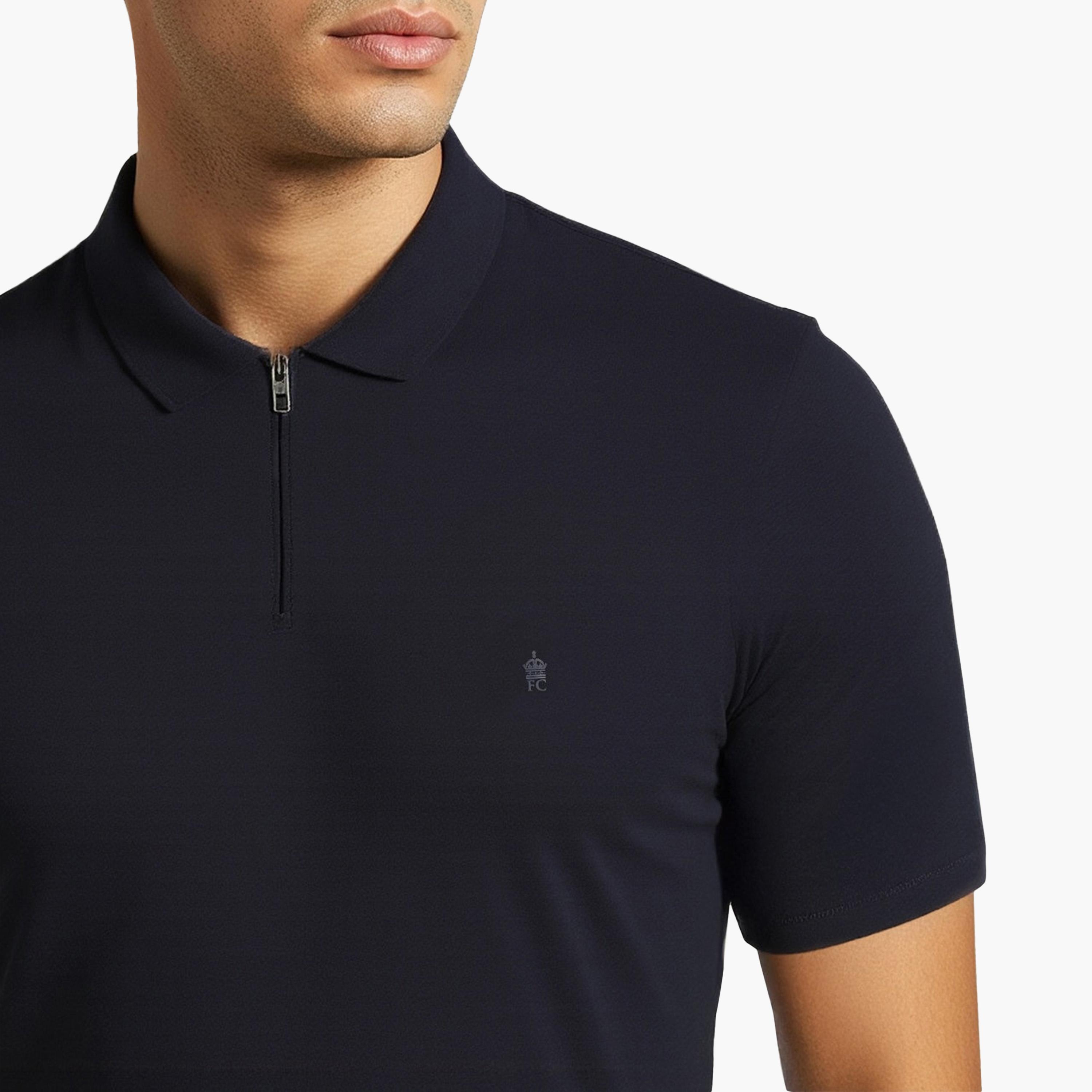 French Connection Plain Collared Short Sleeves Men's T-Shirt-men-clothing-tshirtsandpolos-tshirts-image-3