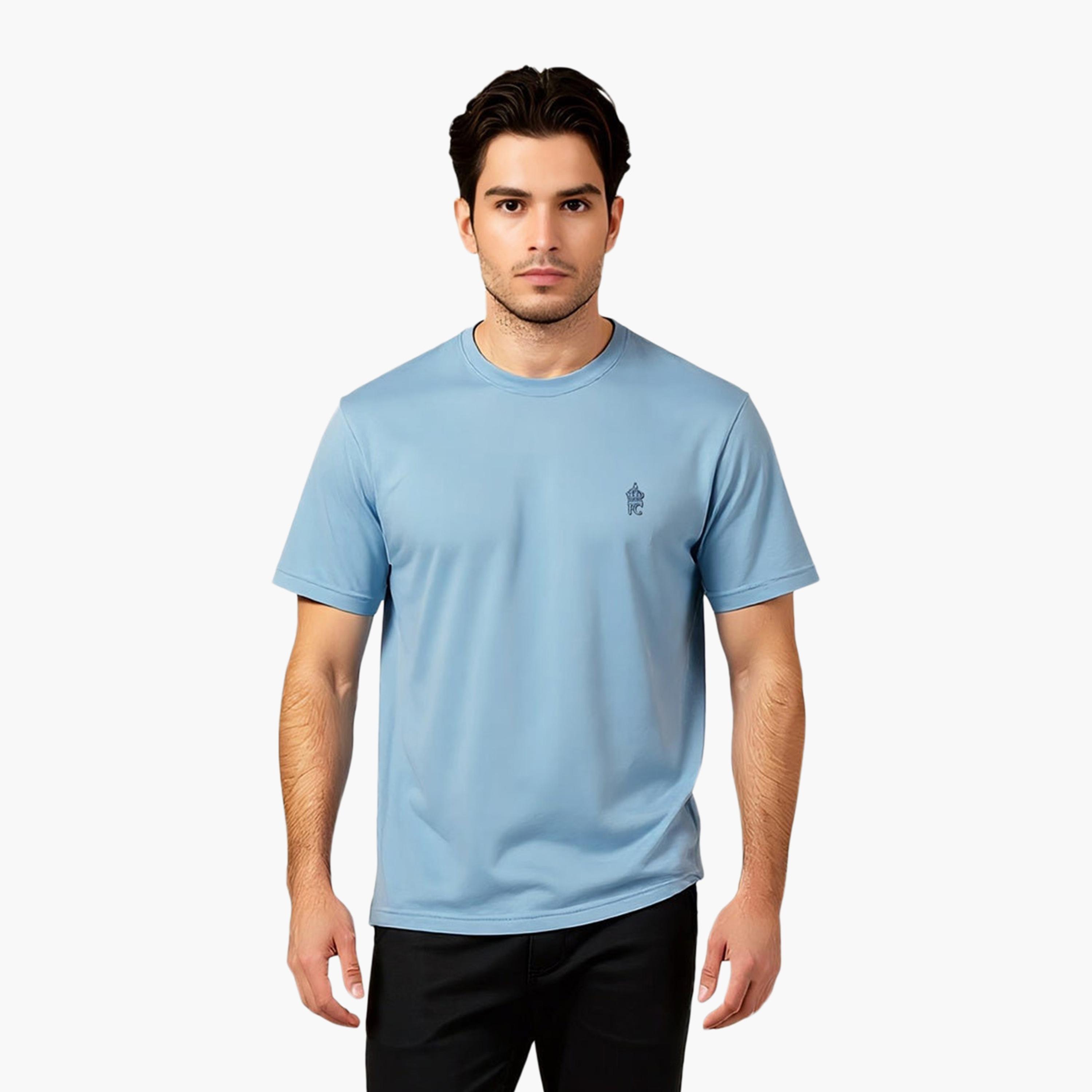 تيشيرت رجالي سادة بأكمام قصيرة ورقبة دائرية من فرينش كونيكشن-men-clothing-tshirtsandpolos-tshirts-image-1