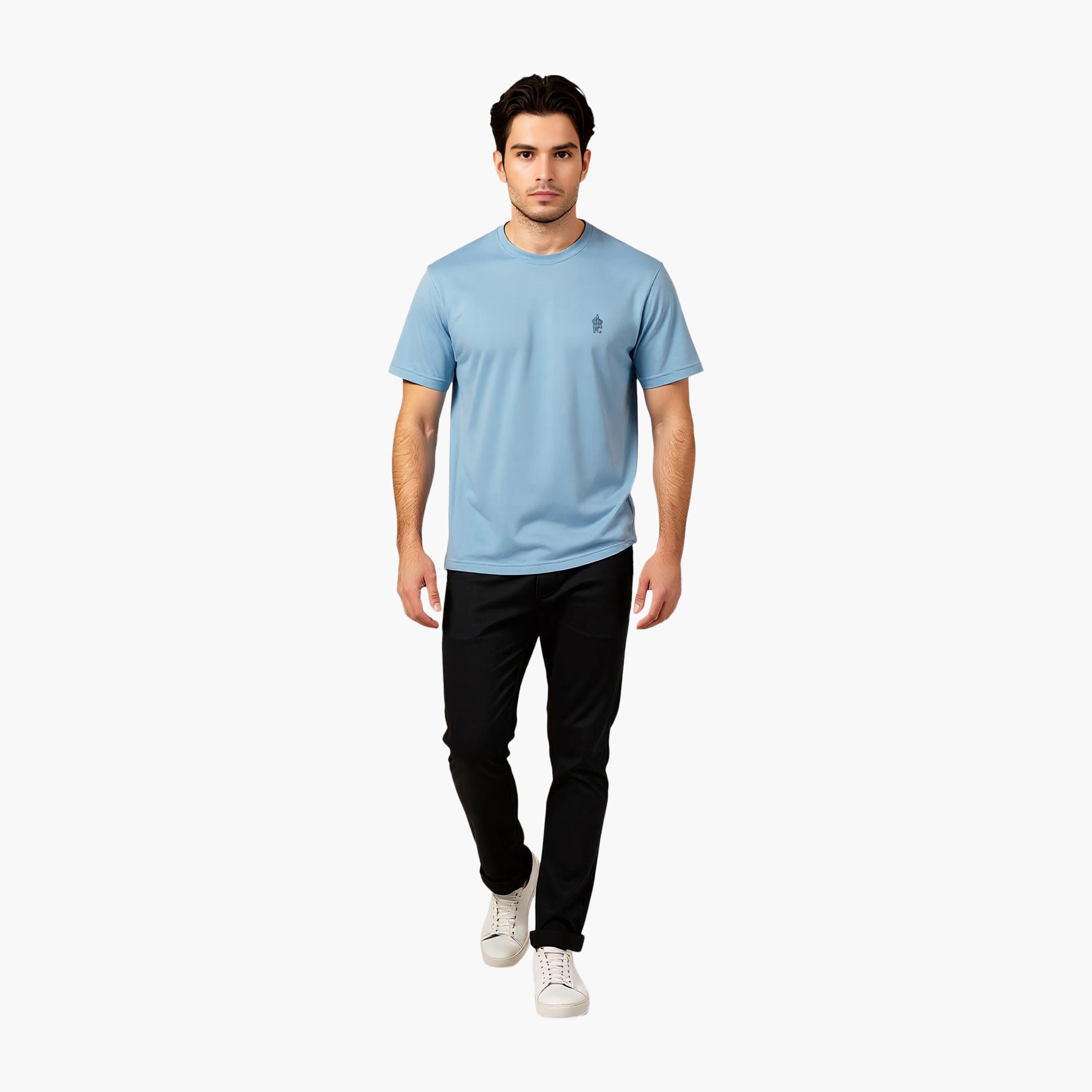 تيشيرت رجالي سادة بأكمام قصيرة ورقبة دائرية من فرينش كونيكشن-men-clothing-tshirtsandpolos-tshirts-image-2