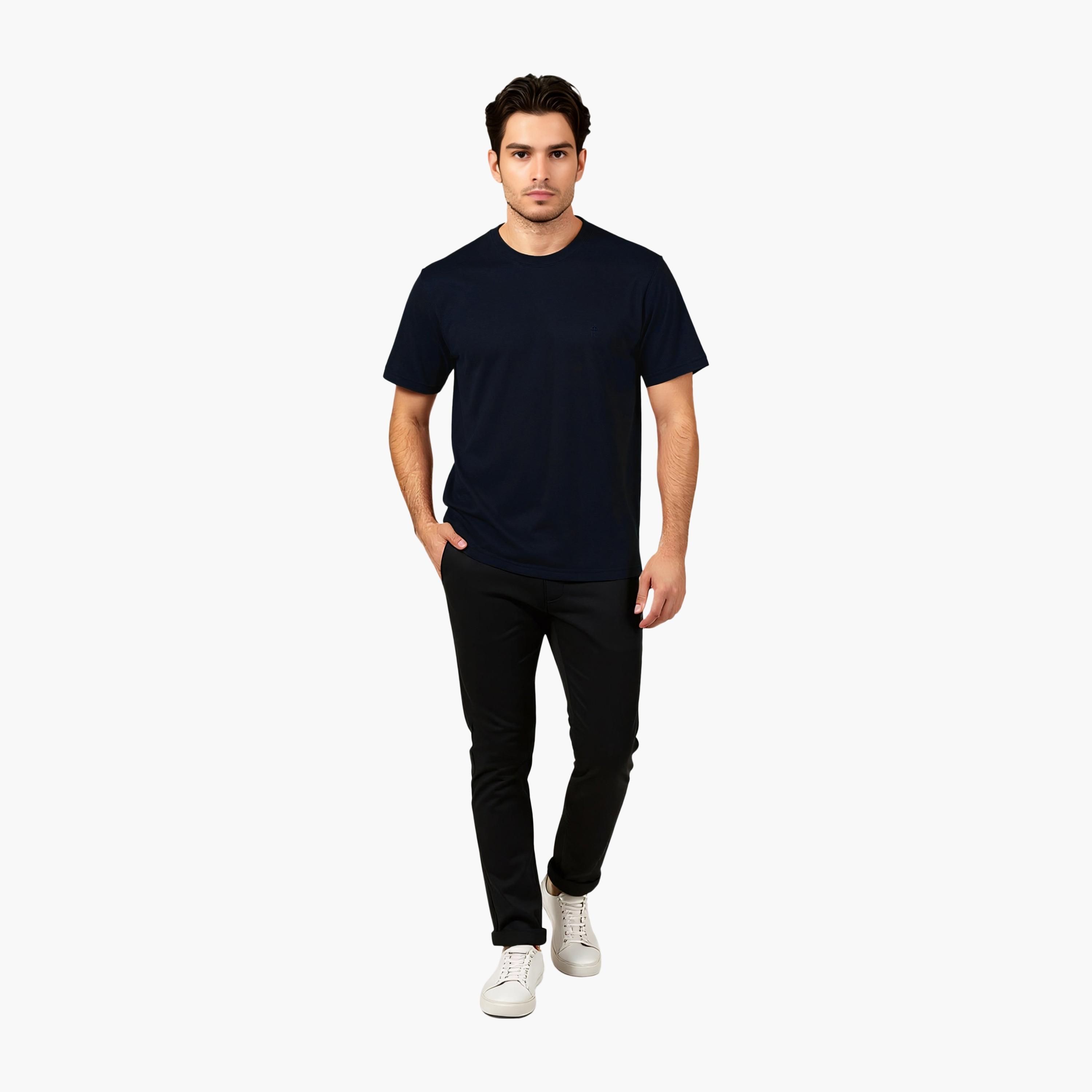 French Connection Plain Crew Neck Short Sleeves Men's T-Shirt-men-clothing-tshirtsandpolos-tshirts-image-2