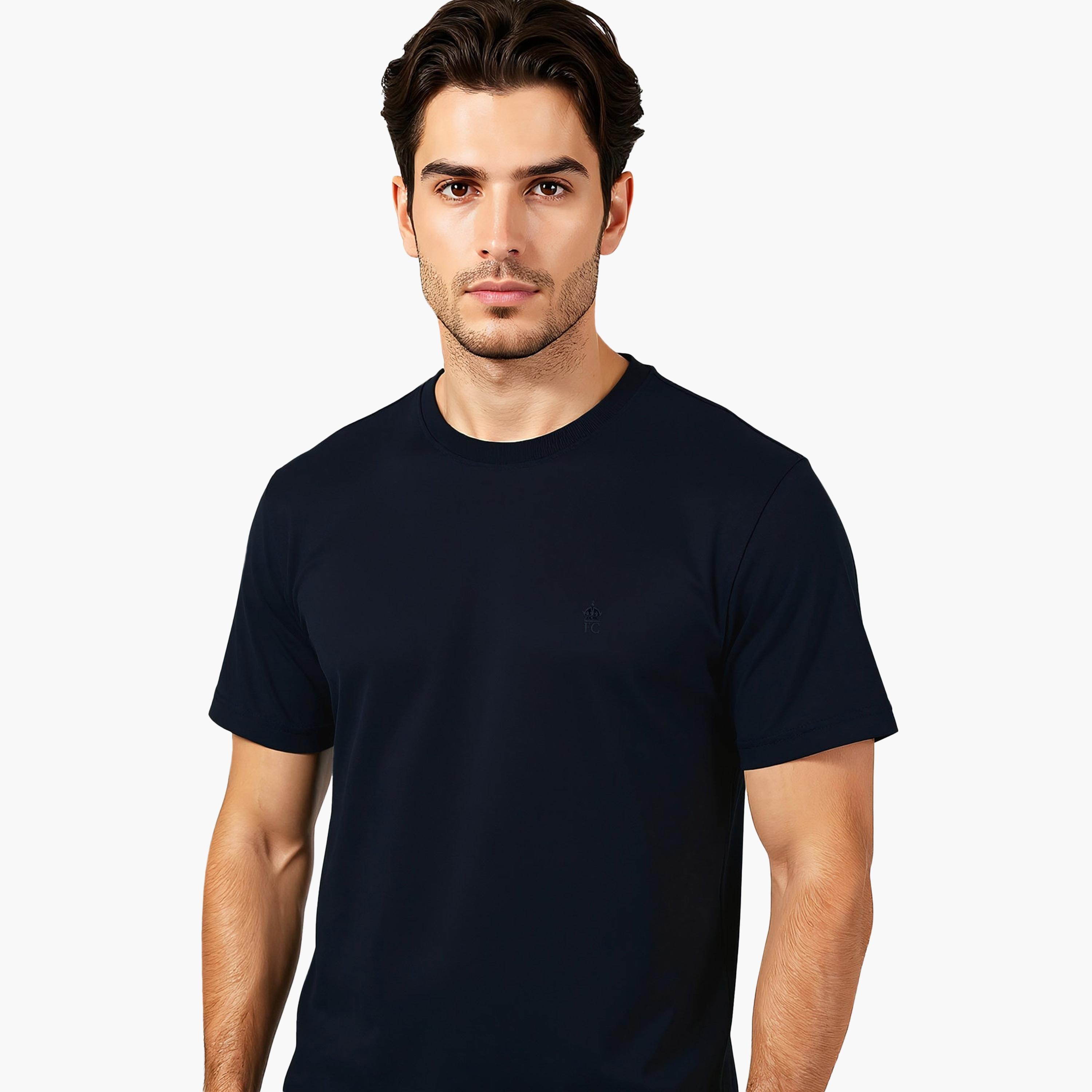 French Connection Plain Crew Neck Short Sleeves Men's T-Shirt-men-clothing-tshirtsandpolos-tshirts-image-3