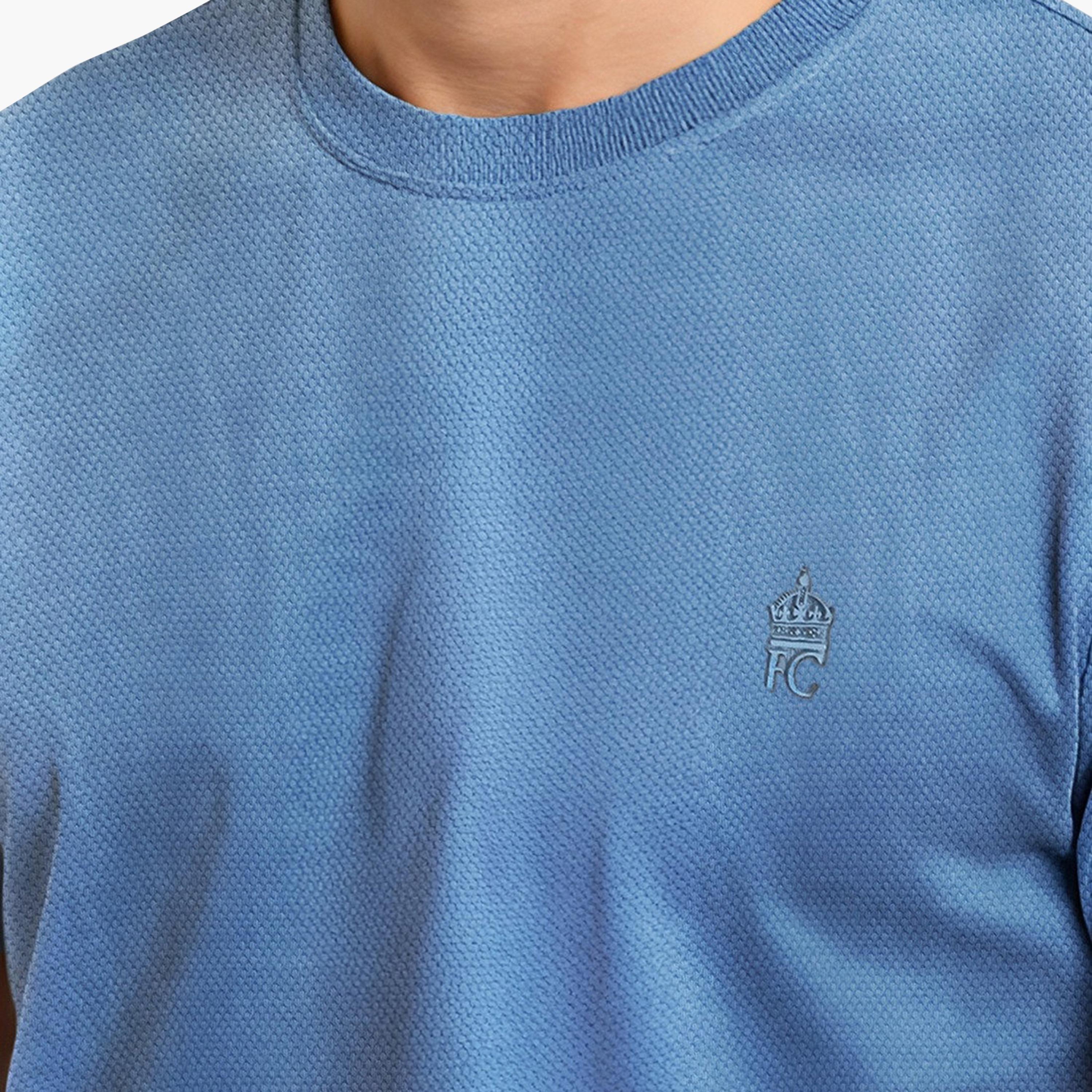 تيشيرت رجالي بأكمام قصيرة ورقبة دائرية مزخرفة من فرينش كونيكشن-men-clothing-tshirtsandpolos-tshirts-image-8