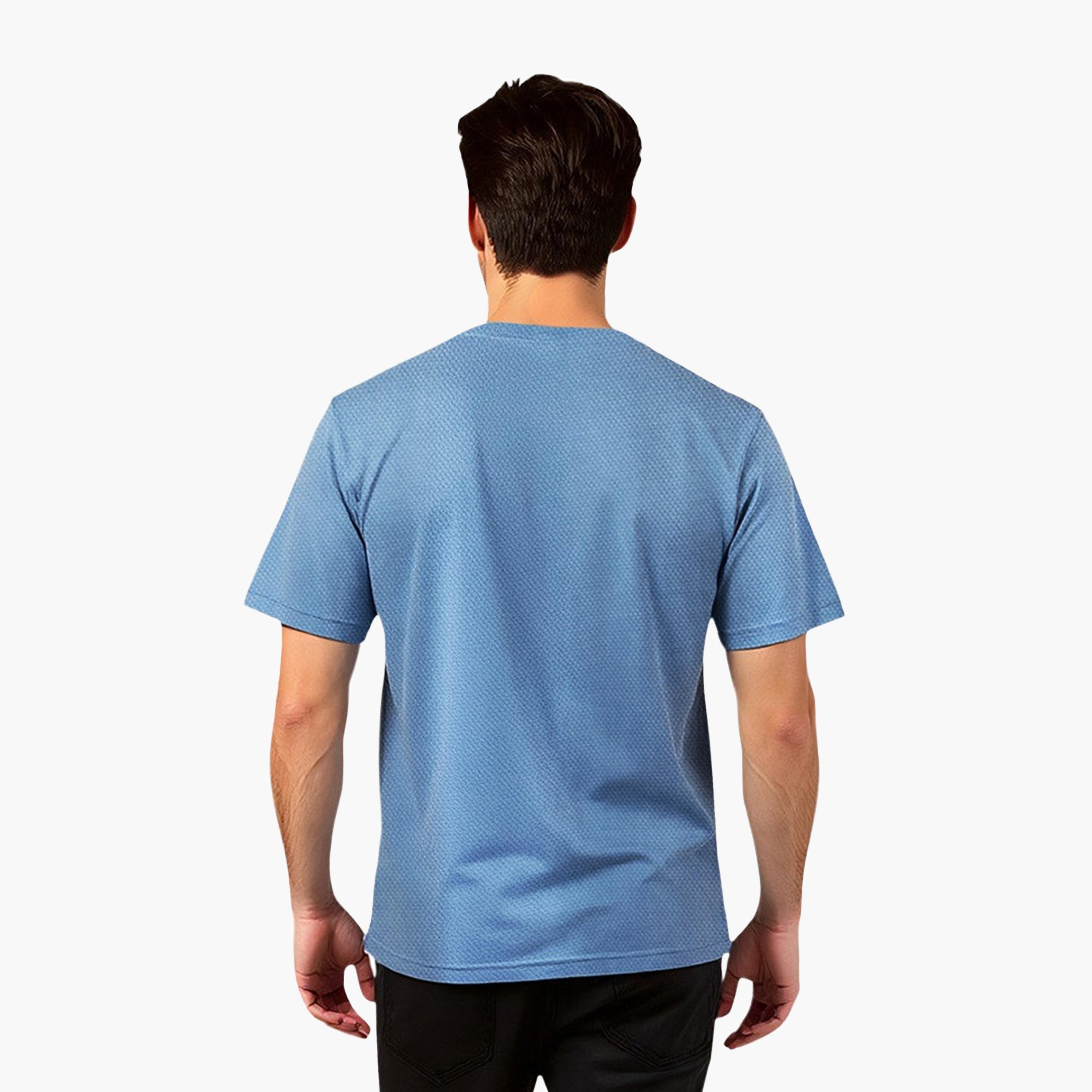 تيشيرت رجالي بأكمام قصيرة ورقبة دائرية مزخرفة من فرينش كونيكشن-men-clothing-tshirtsandpolos-tshirts-image-9
