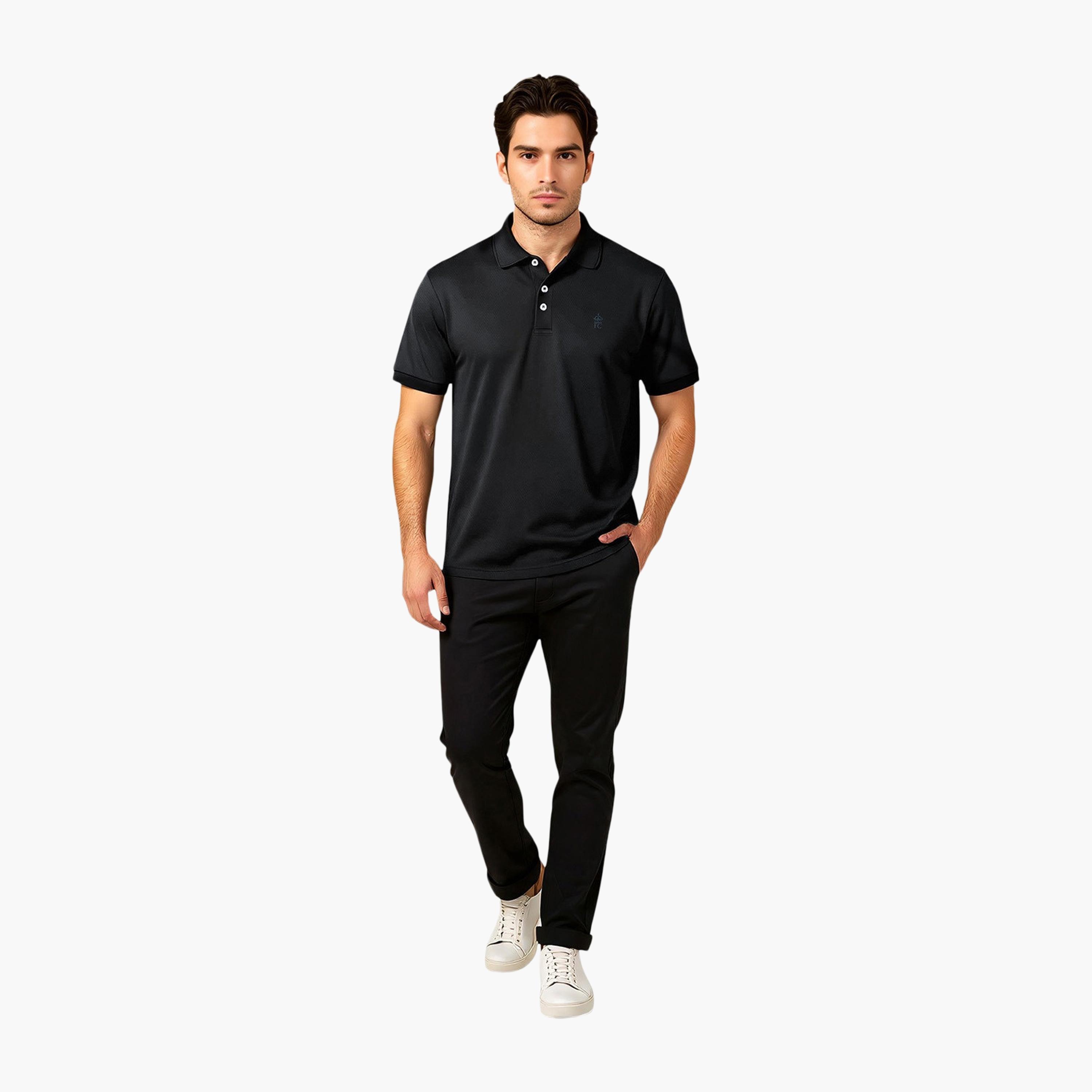 French Connection Plain Collared Short Sleeves Men's T-Shirt-men-clothing-tshirtsandpolos-tshirts-image-2