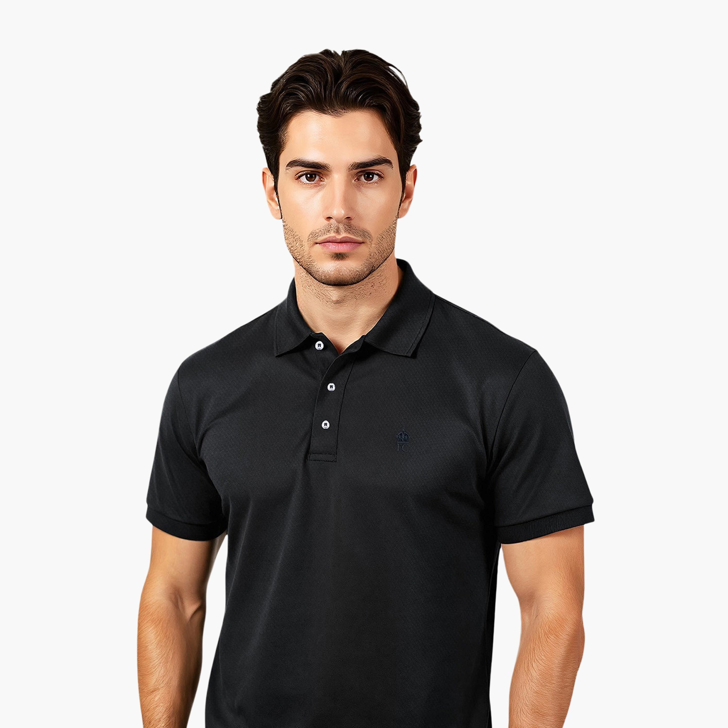 French Connection Plain Collared Short Sleeves Men's T-Shirt-men-clothing-tshirtsandpolos-tshirts-image-3