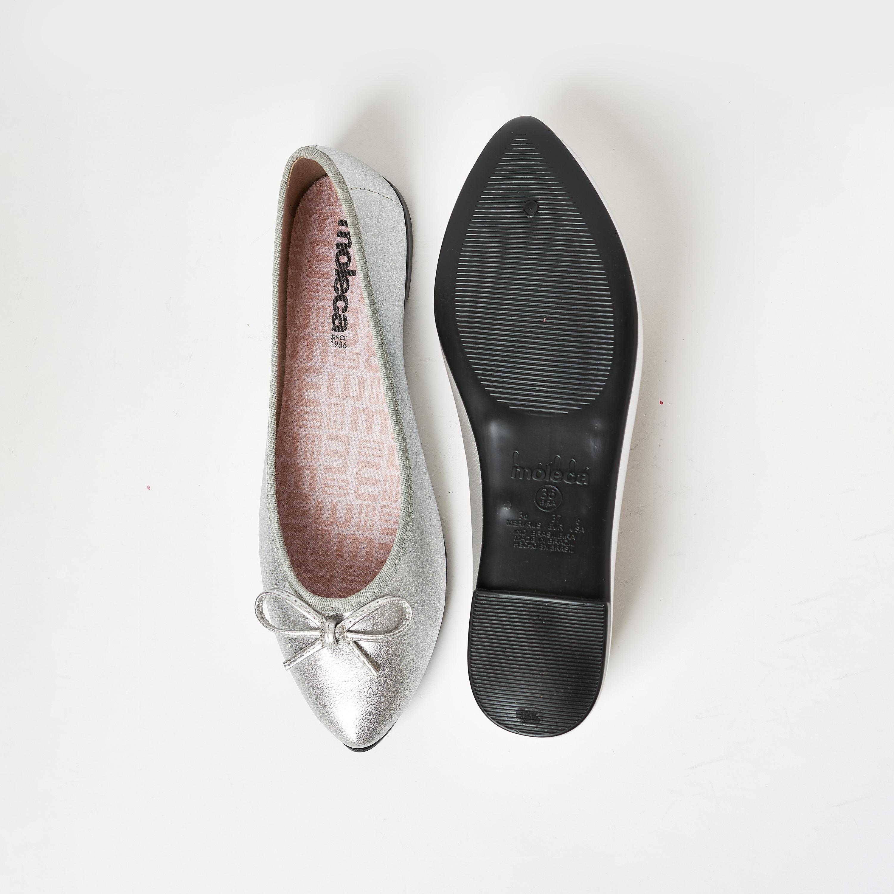 حذاء باليرينا من موليكا للنساء بمقدمة مدببة مع مزينة من فيونكة | 5727-115-25276-women-shoes-ballerinas-image-4