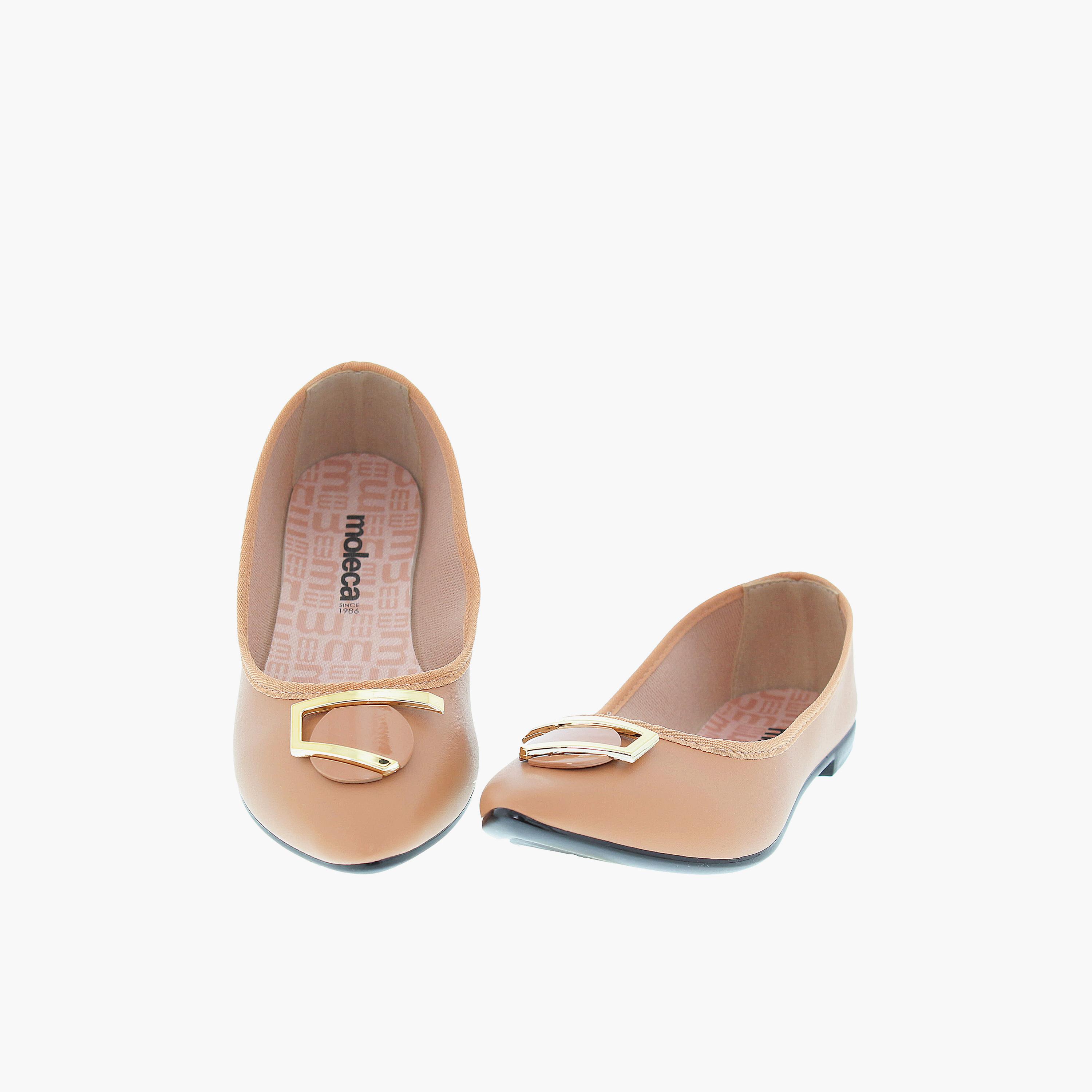 موليكا - حذاء باليرينا نسائي سهل الارتداء مقدمة مستديرة | 5727-116-7800-52531-women-shoes-ballerinas-image-2