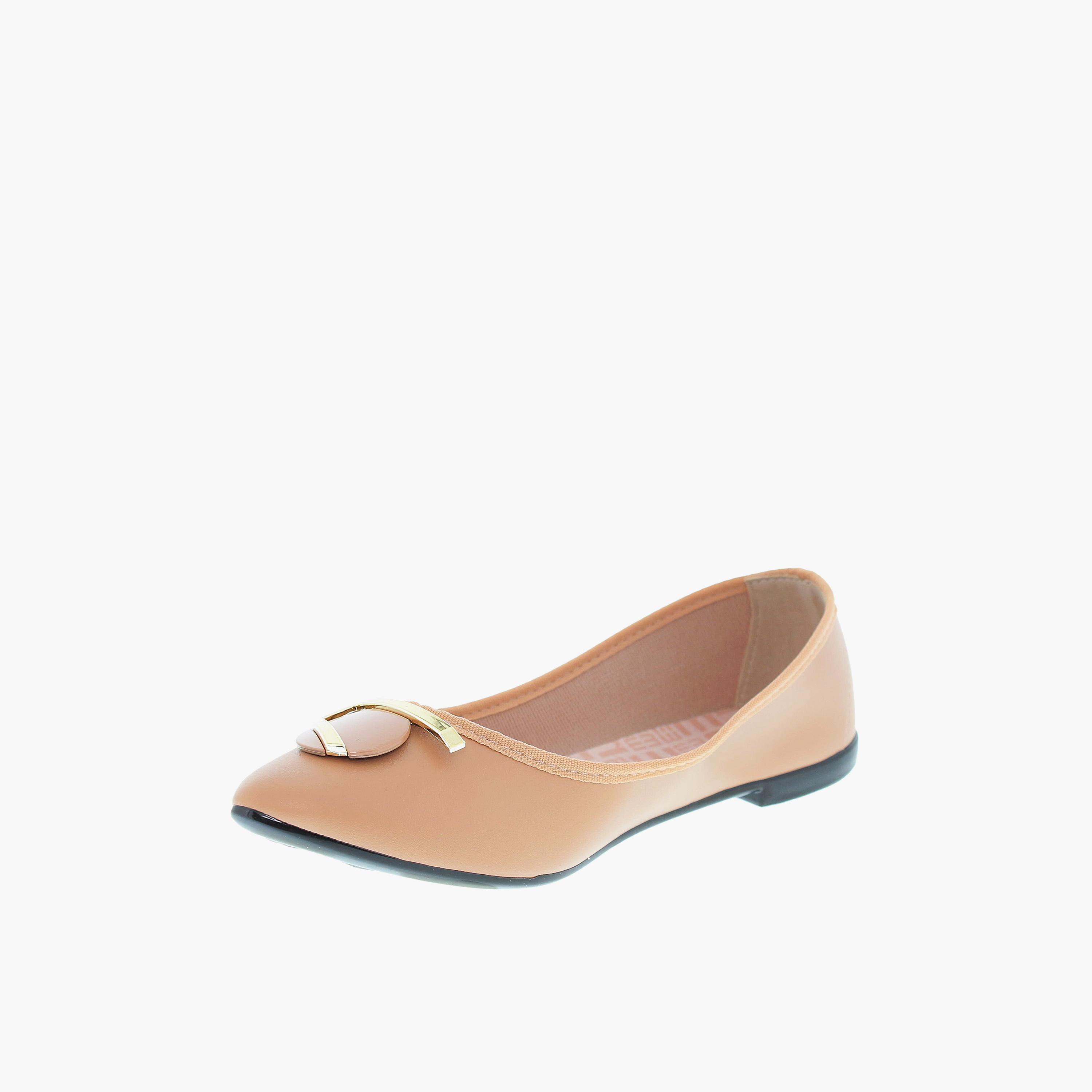 موليكا - حذاء باليرينا نسائي سهل الارتداء مقدمة مستديرة | 5727-116-7800-52531-women-shoes-ballerinas-image-3