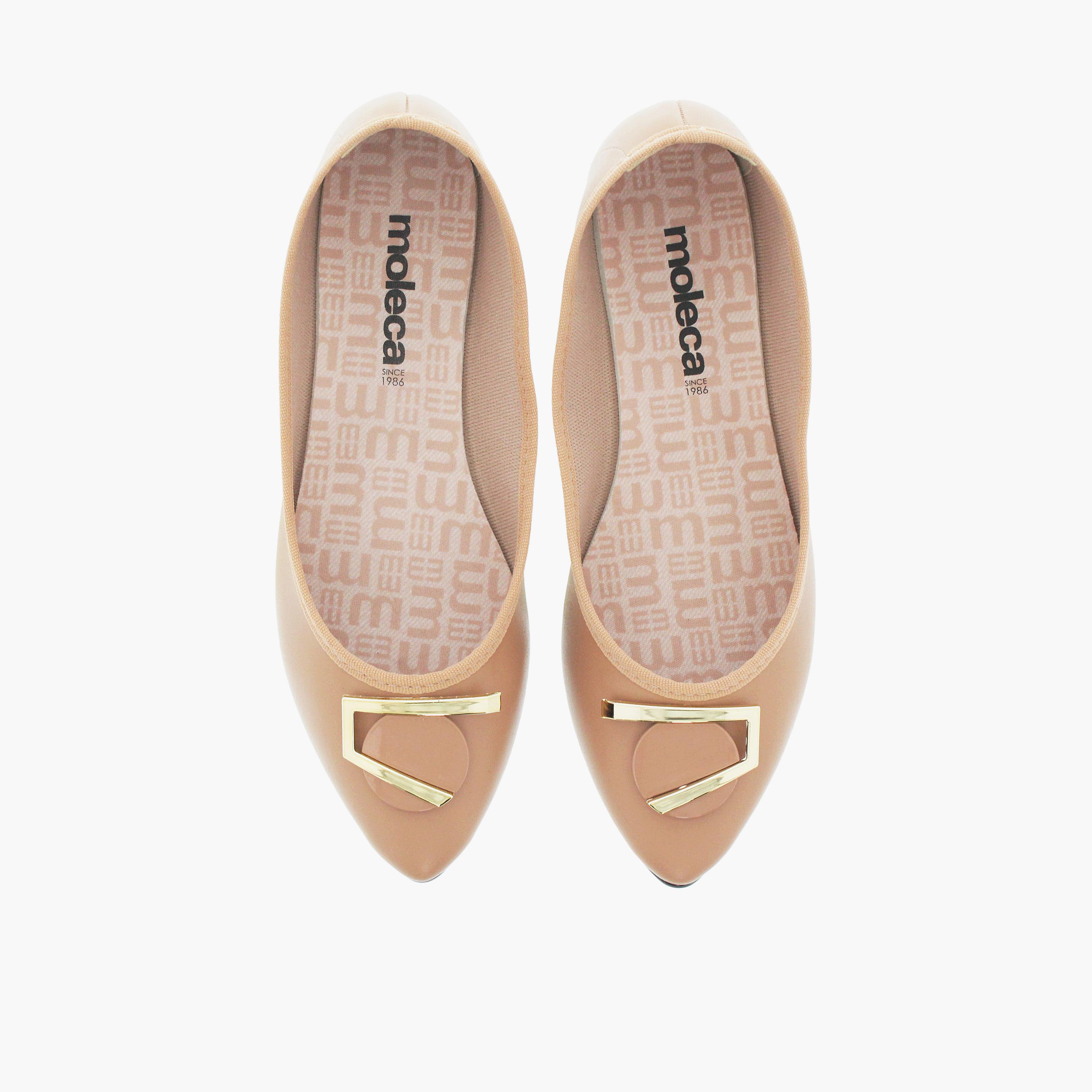 موليكا - حذاء باليرينا نسائي سهل الارتداء مقدمة مستديرة | 5727-116-7800-52531-women-shoes-ballerinas-image-5