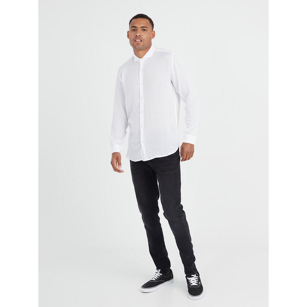 Styli Linen Long Sleeves Shirt with Button Closure-men-clothing-shirts-image-2