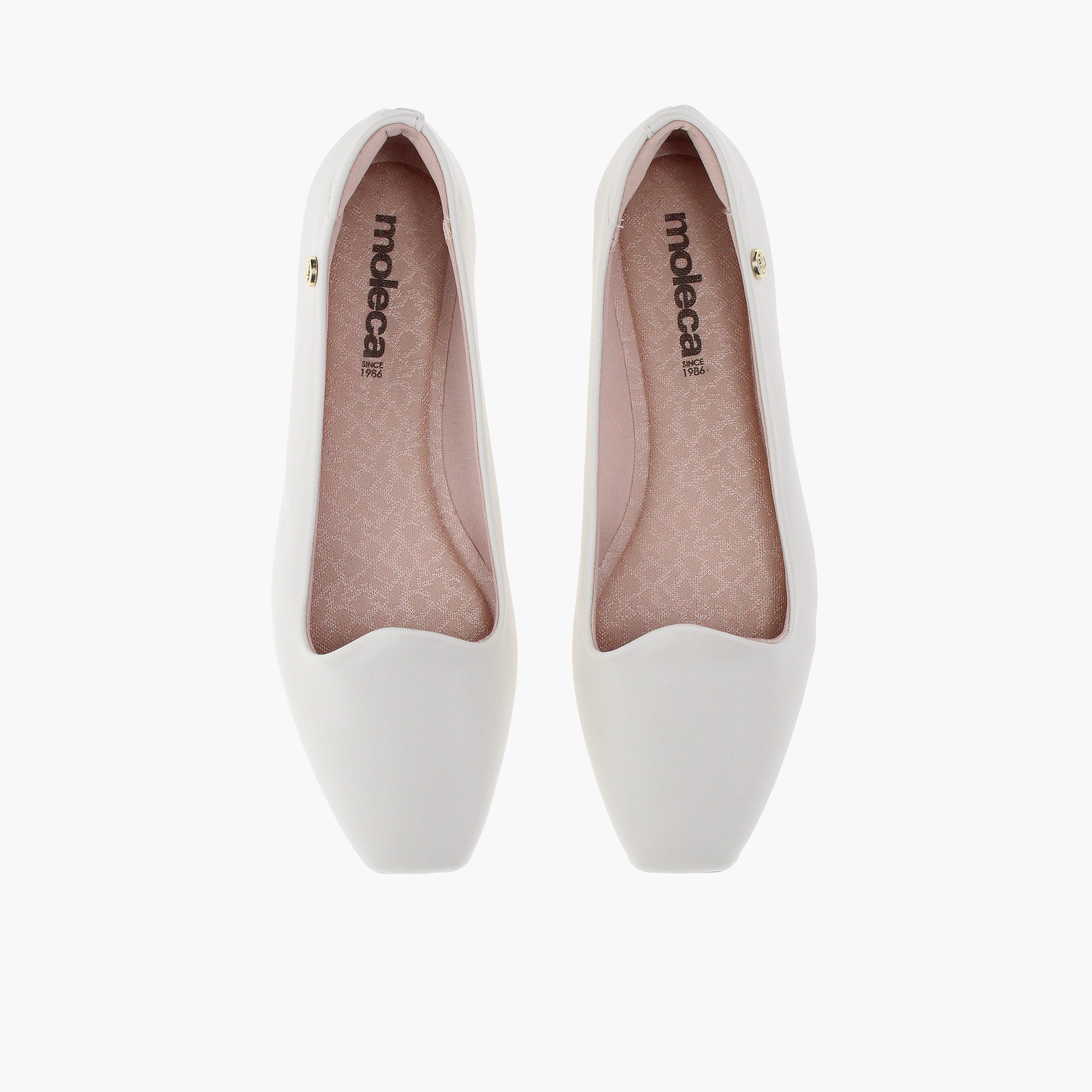 موليكا - حذاء باليرينا نسائي مقدمة مربعة سهل الارتداء | 5824-100-7800-35312-women-shoes-ballerinas-image-5