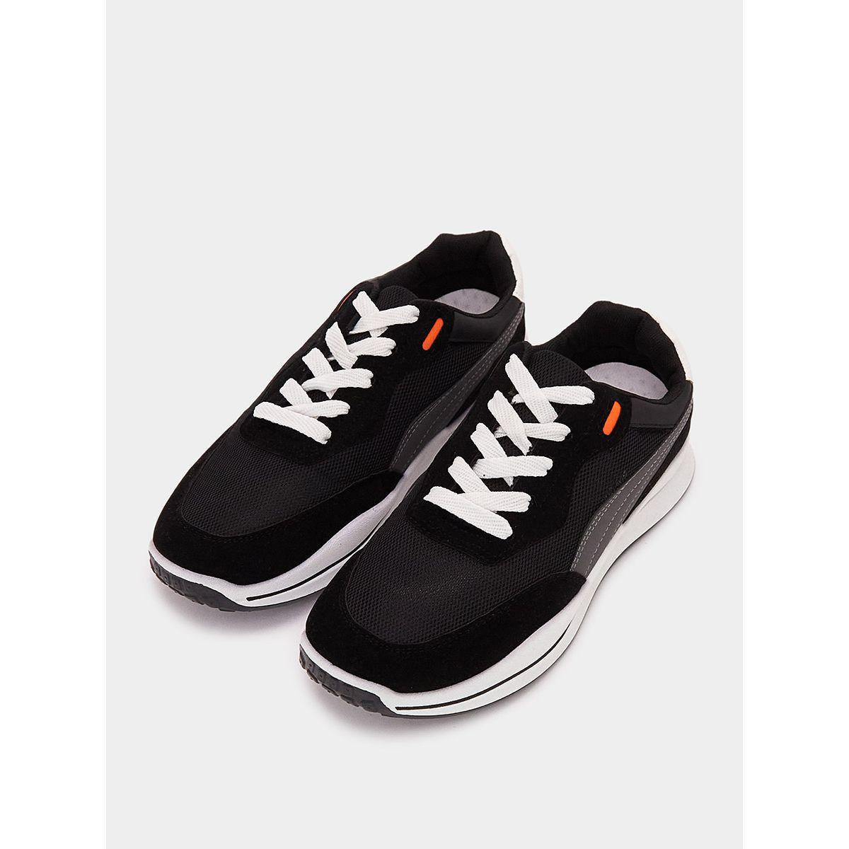 Styli Contrast Tab Lace Up Casual Sneakers-men-shoes-sneakers-image-2