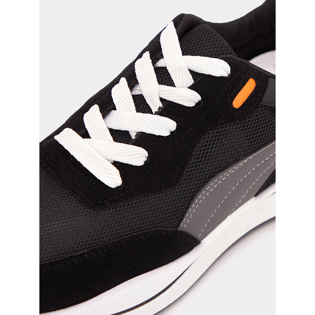 Styli Contrast Tab Lace Up Casual Sneakers-men-shoes-sneakers-image-3