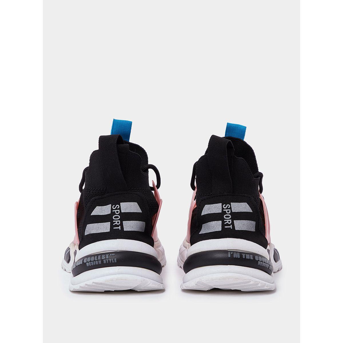 Styli Contrast Tab Lace Up Casual Sneakers-men-shoes-sneakers-image-3