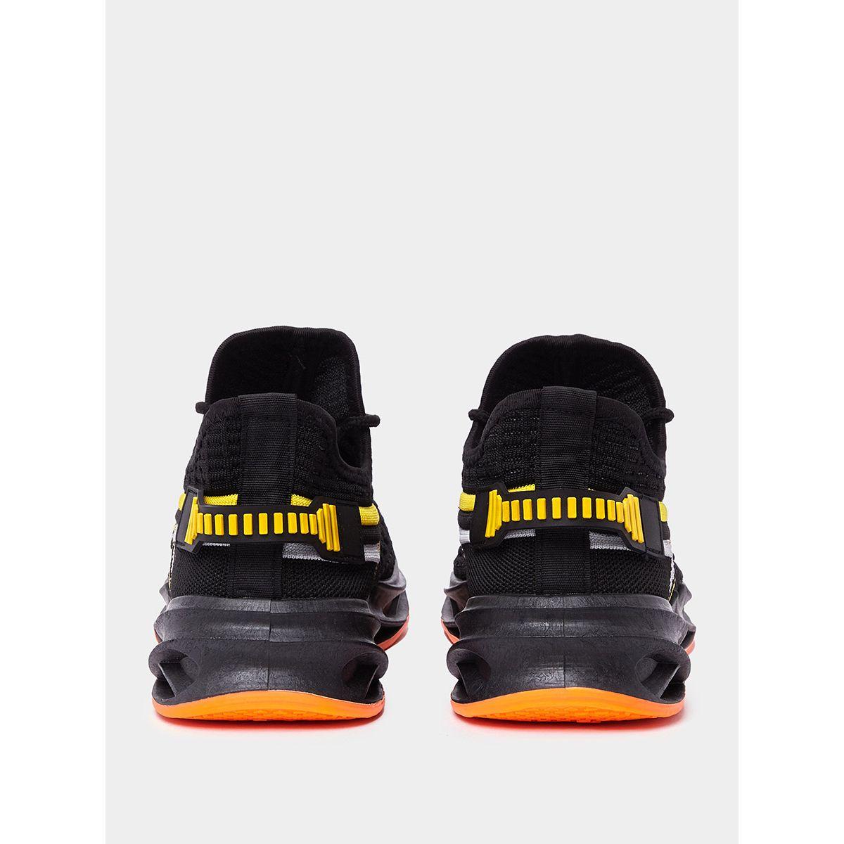 Styli Contrast Stripe Textured Knit Casual Sneakers-men-shoes-sneakers-image-3