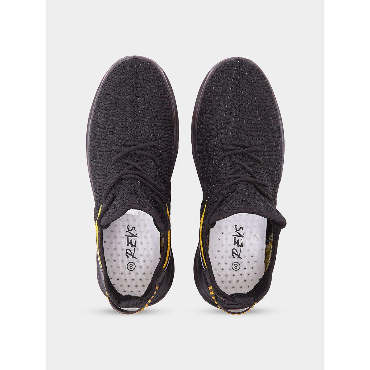 Styli Contrast Stripe Textured Knit Casual Sneakers-men-shoes-sneakers-image-4