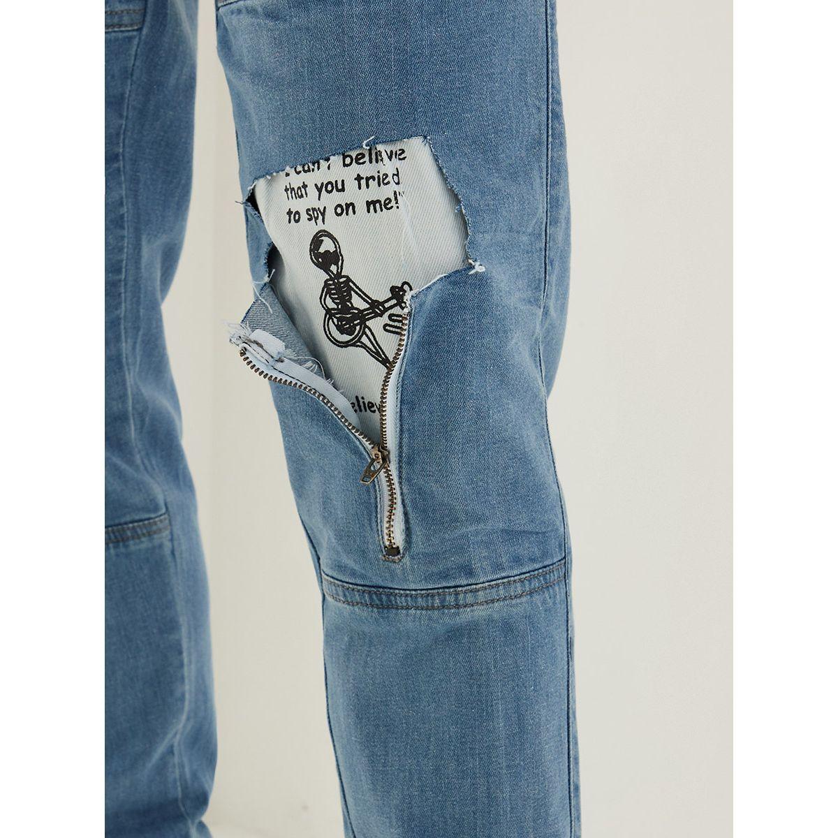 Styli Slim Fit Cuffed Denim Jogger with Cut and Sew Panel-men-clothing-bottoms-joggers-image-4