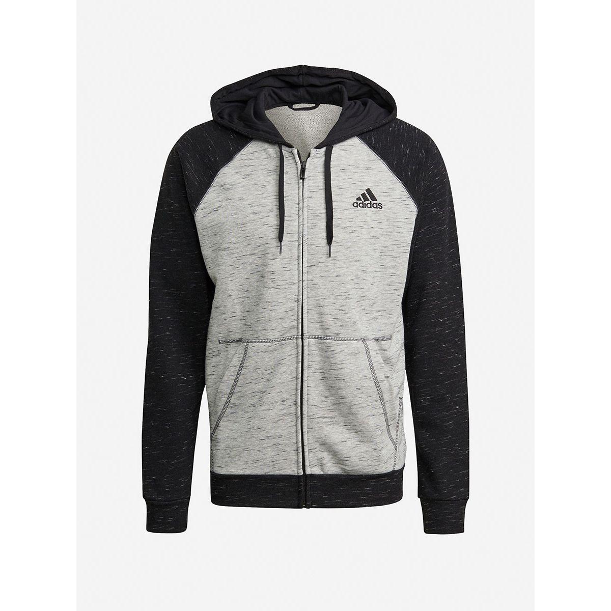 Adidas Melange Print Full Zip Hooded Jacket-men-winterwear-hoodiesandsweatshirts-image-5