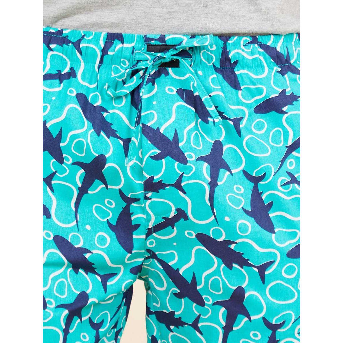 Styli Shark Print Cotton Straight Fit Pyjama-men-clothing-nightwear-pyjamaandshorts-image-3