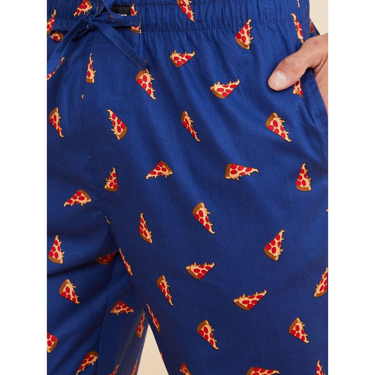 Styli Pizza Slice Print Cotton Straight Fit Pyjama-men-clothing-nightwear-pyjamaandshorts-image-3