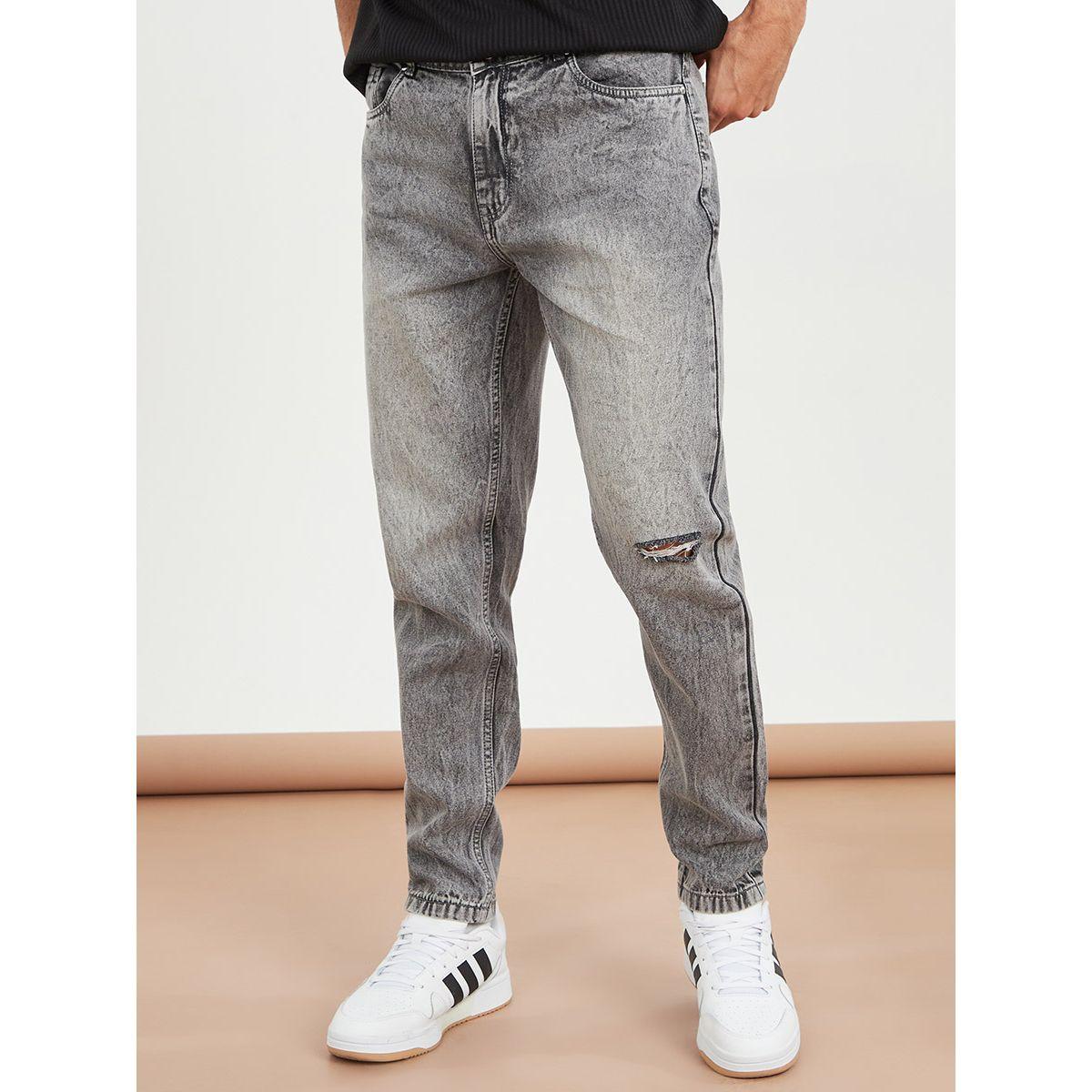 Styli Single Knee Rip Detail Regular Fit Jeans-men-clothing-bottoms-jeans-image-2
