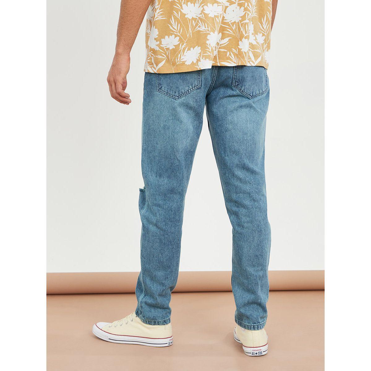 Styli Single Knee Rip Detail Regular Fit Jeans-men-clothing-bottoms-jeans-image-4