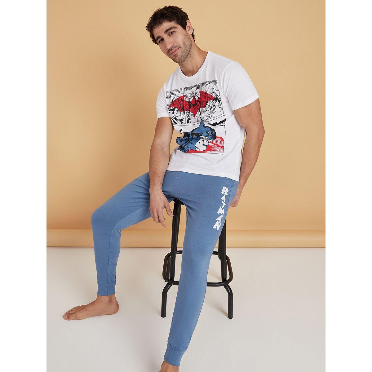 طقم بيجاما من ( تيشيرت + بنطال ) من ستايلي-men-clothing-nightwear-sets-image-1
