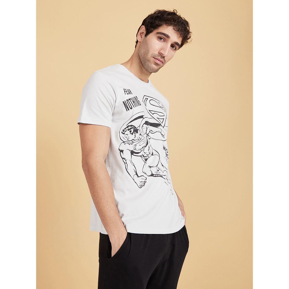 Styli Superman Graphic Print T-shirt and Cuffed Pyjama Set-men-clothing-nightwear-sets-image-2