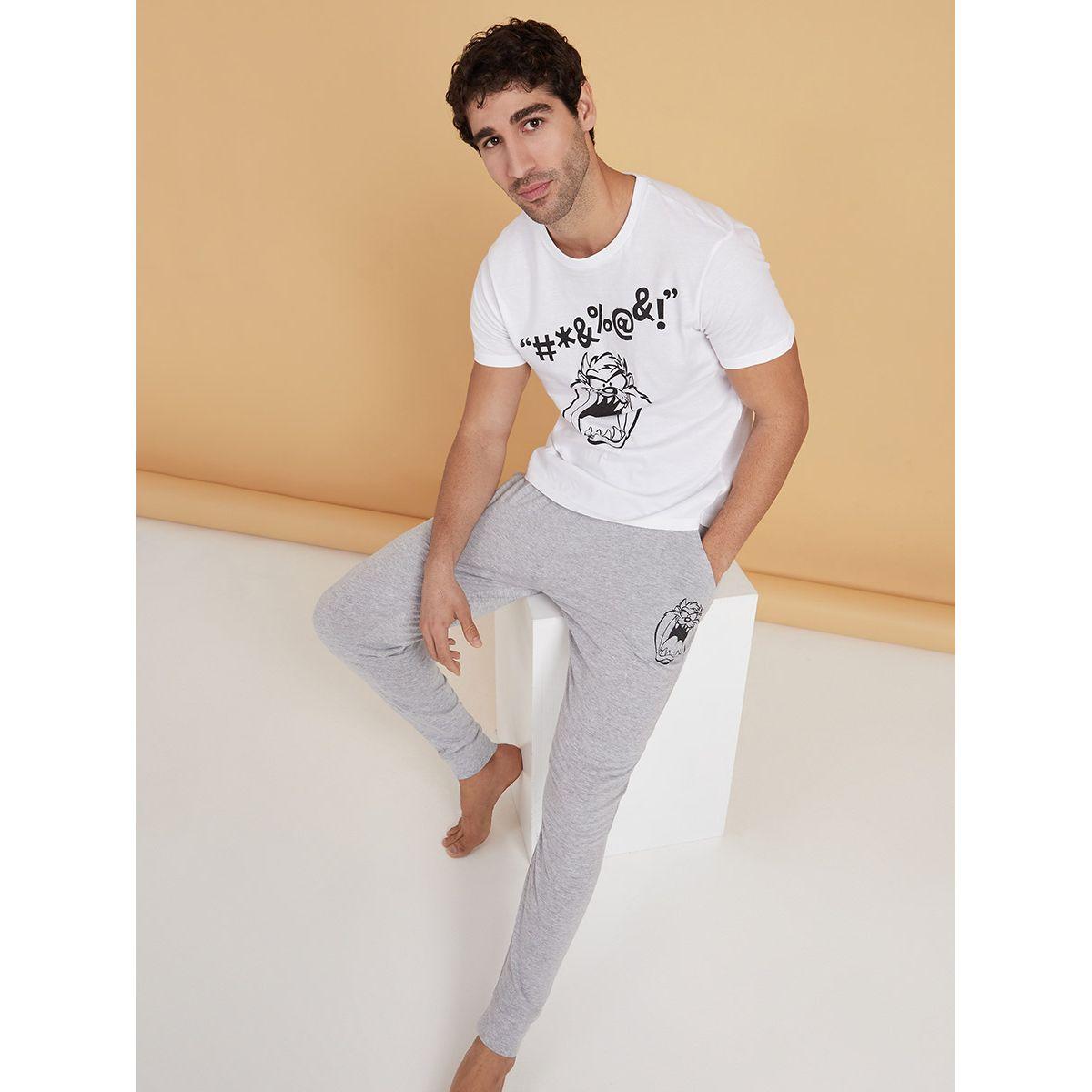طقم بيجاما من ( تيشيرت + بنطال ) من ستايلي-men-clothing-nightwear-sets-image-1
