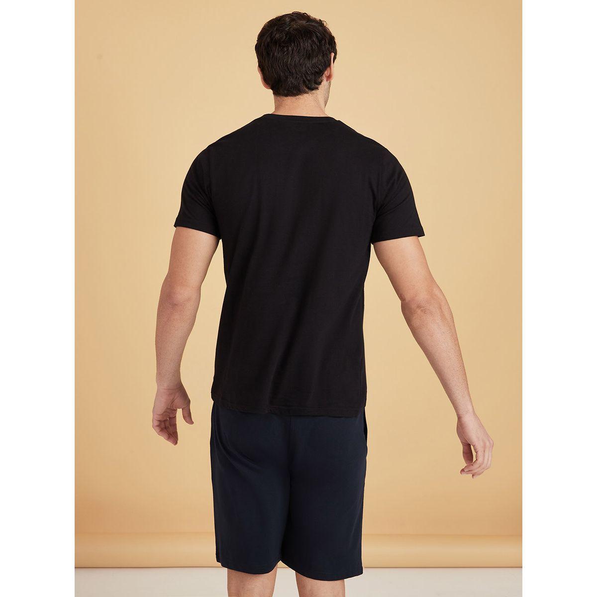 Styli Fast & Furious Graphic Print Round Neck T-shirt and Shorts Set-men-clothing-nightwear-sets-image-6