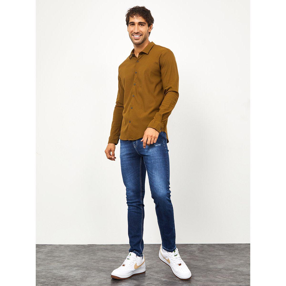 Styli Cropped Skinny Fit Jeans with Light Distress-men-clothing-bottoms-jeans-image-1