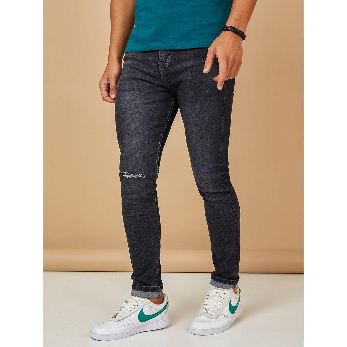 Styli Super Skinny Jeans with Knee Rip Detail-men-clothing-bottoms-jeans-image-1