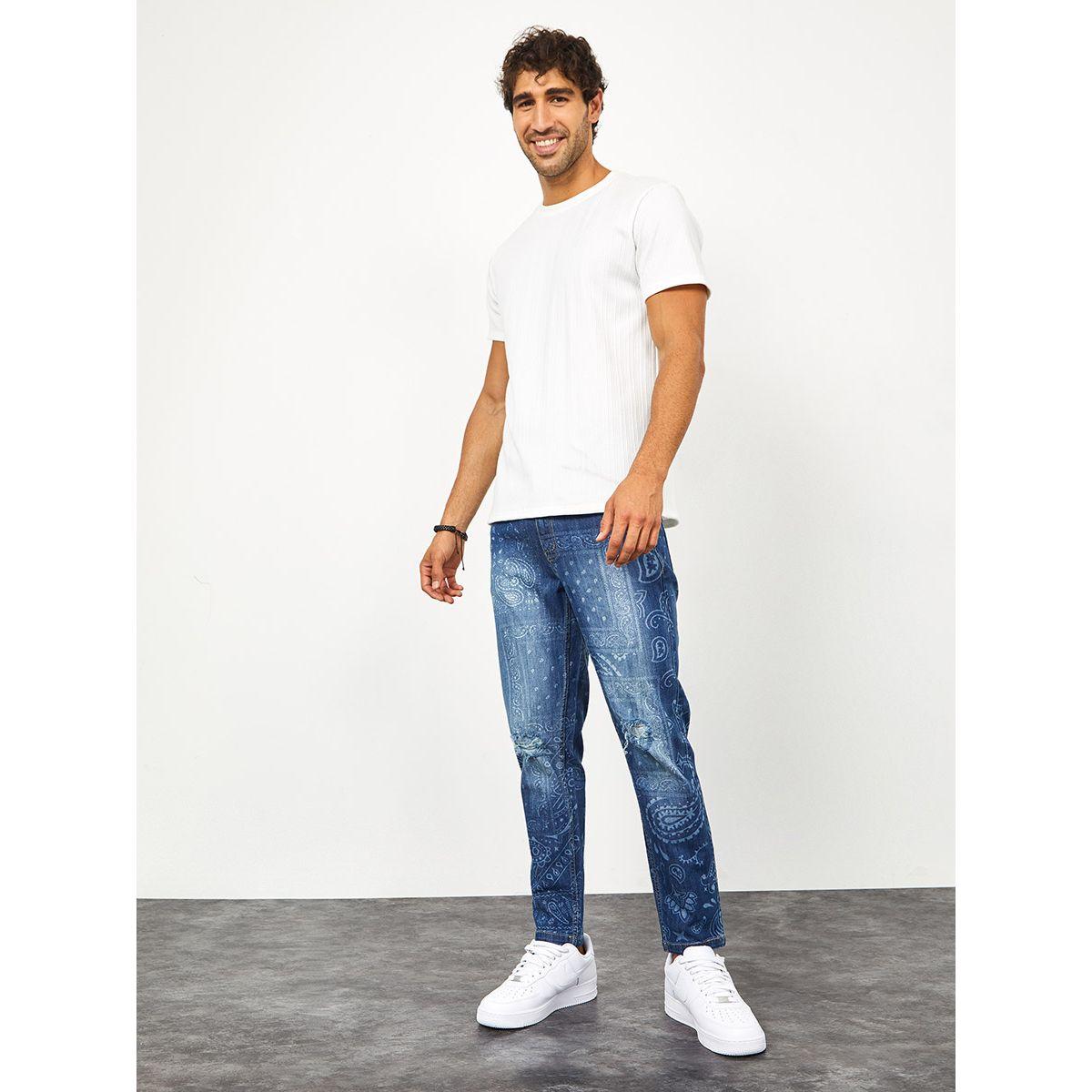 جينز مطبع بطبعات بيزلي من ستايلي-men-clothing-bottoms-jeans-image-2