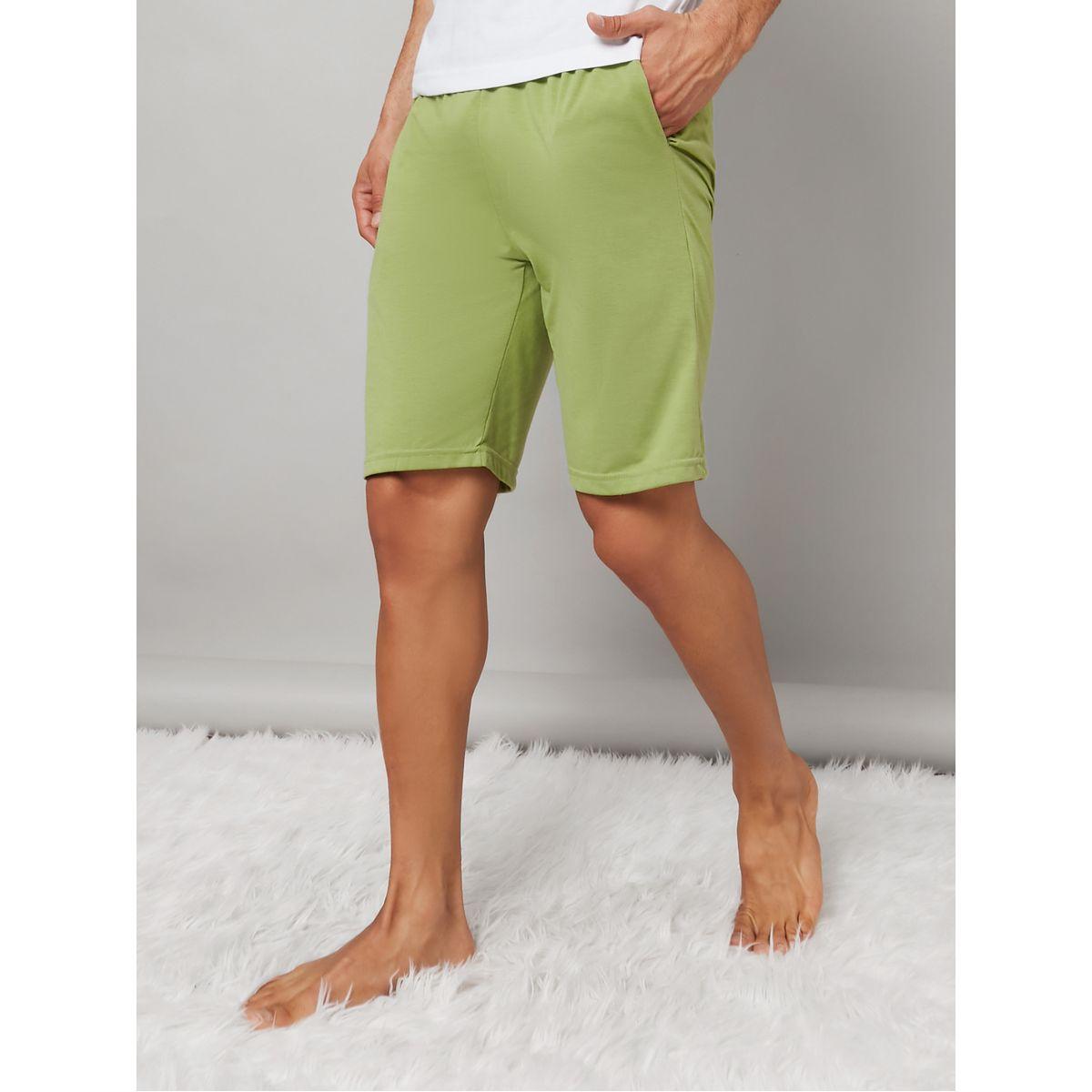 Styli Unwind Slogan Detail T-shirt and Solid Shorts Nightwear Set-men-clothing-nightwear-sets-image-4