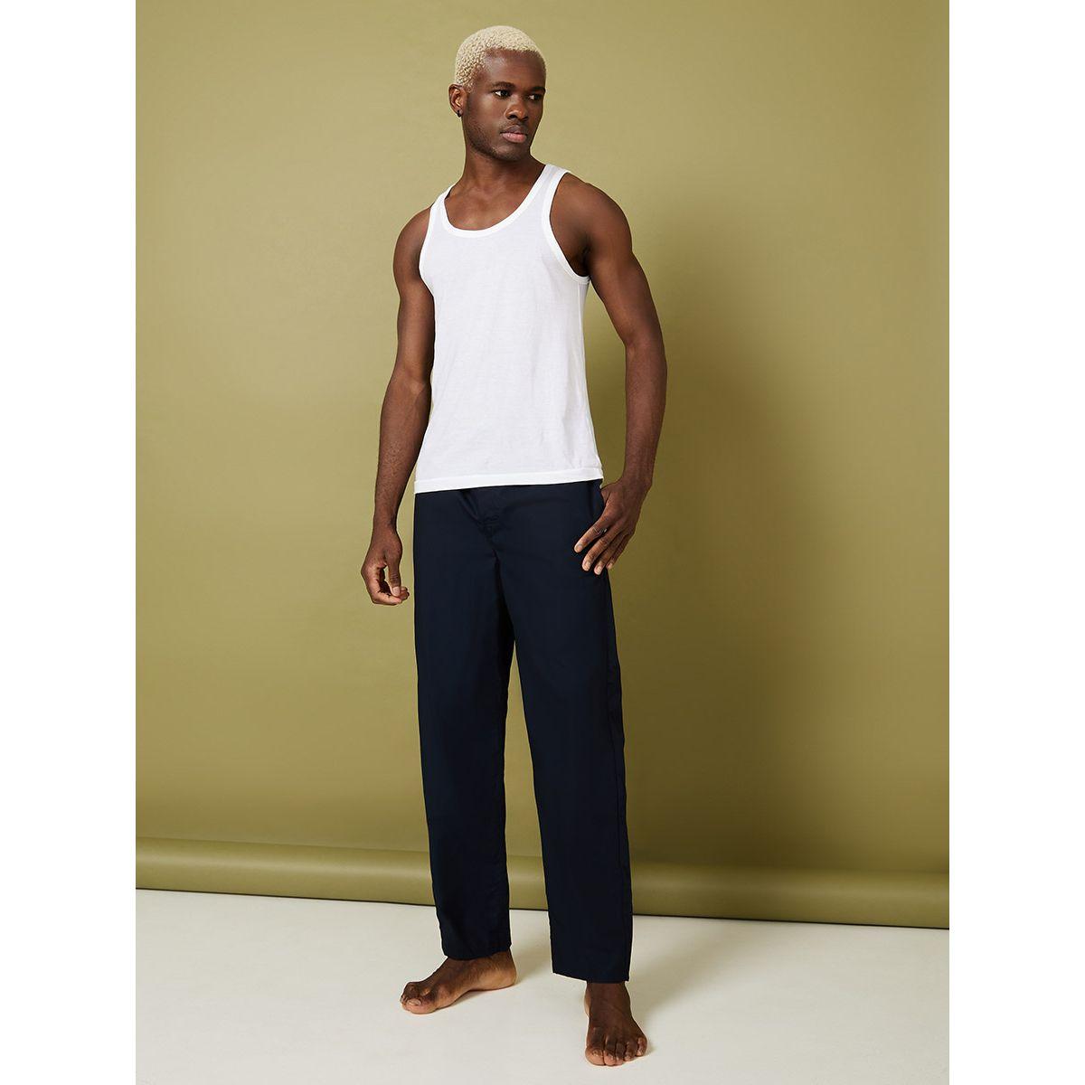 Styli Unwind Solid Woven Drawstring Detail Nightwear Pyjama-men-clothing-nightwear-pyjamaandshorts-image-2