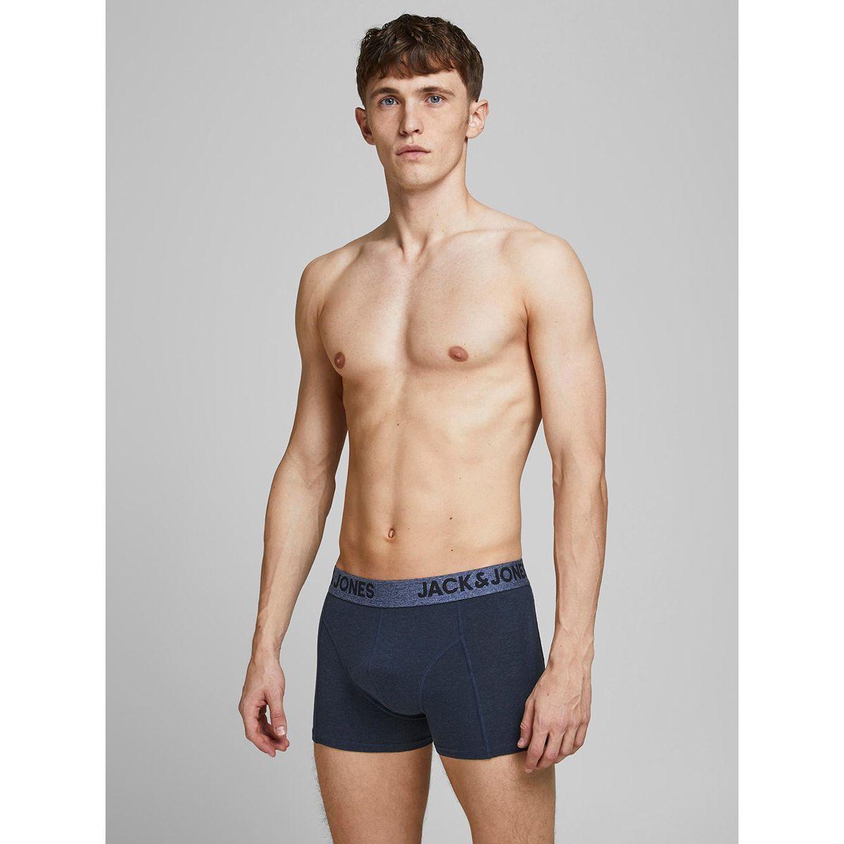 Jack & Jones Pack of 3 - Waistband Logo Detail Trunks-men-clothing-innerwear-underwear-image-4