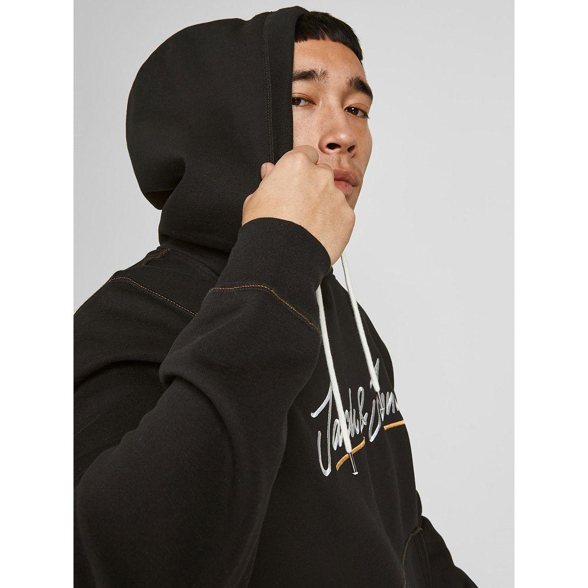 Jack & Jones Logo Detail Kangaroo Pocket Hoodie-men-winterwear-hoodiesandsweatshirts-image-4
