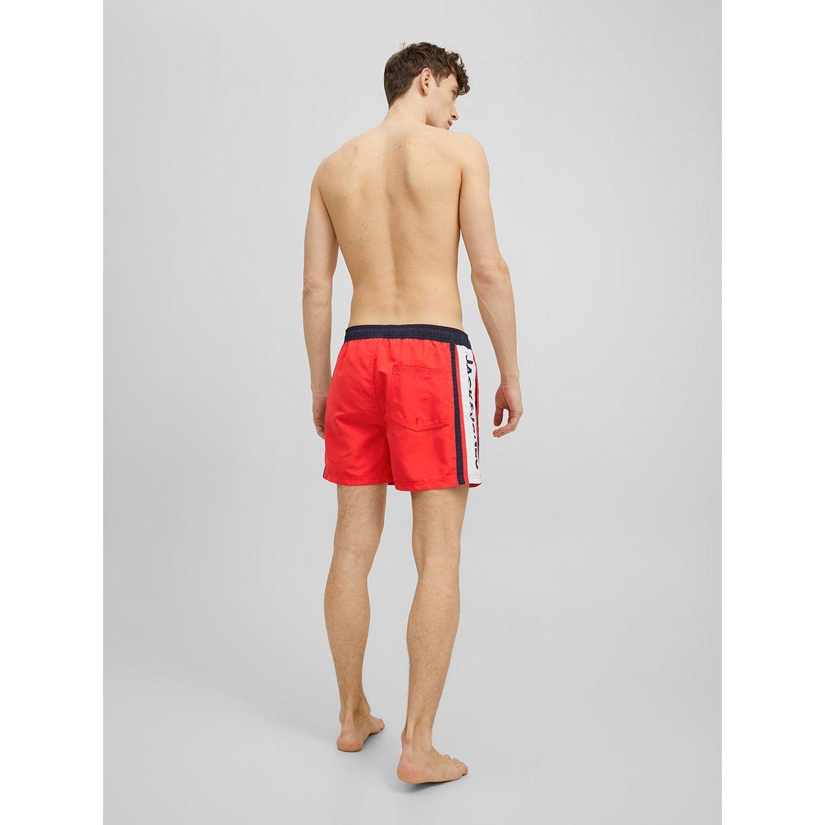 Jack & Jones Crete Drawcord Detail Side Logo Print Swim Shorts-men-clothing-bottoms-shorts-image-5